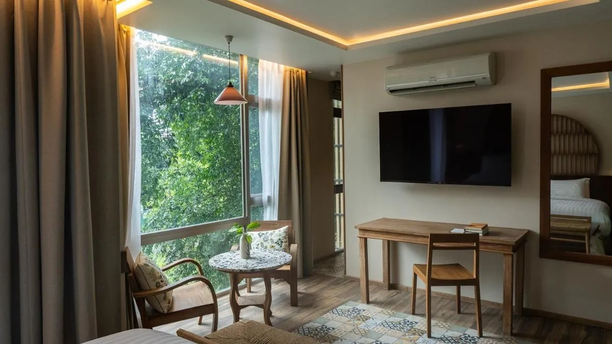 Living room in Tints of Blue Hotel