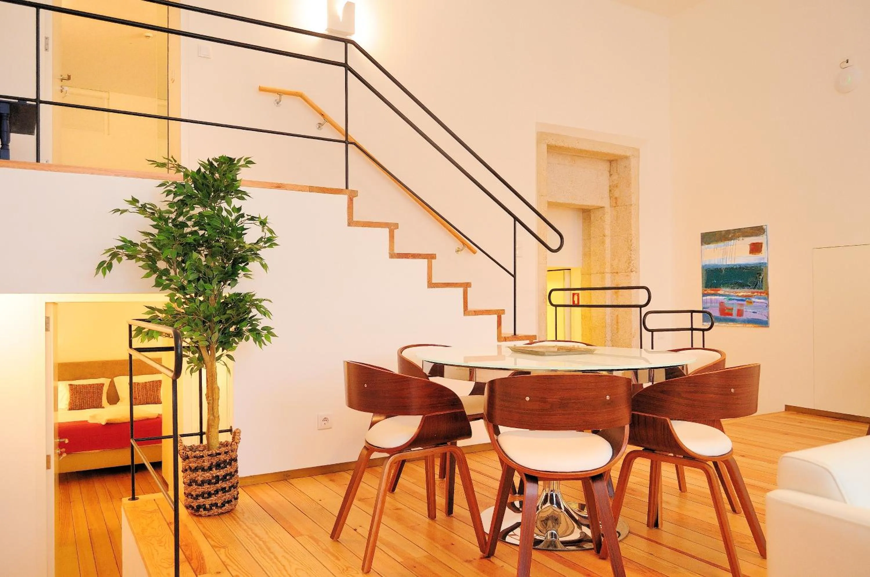 Living room in Condes de Azevedo Palace Apartments