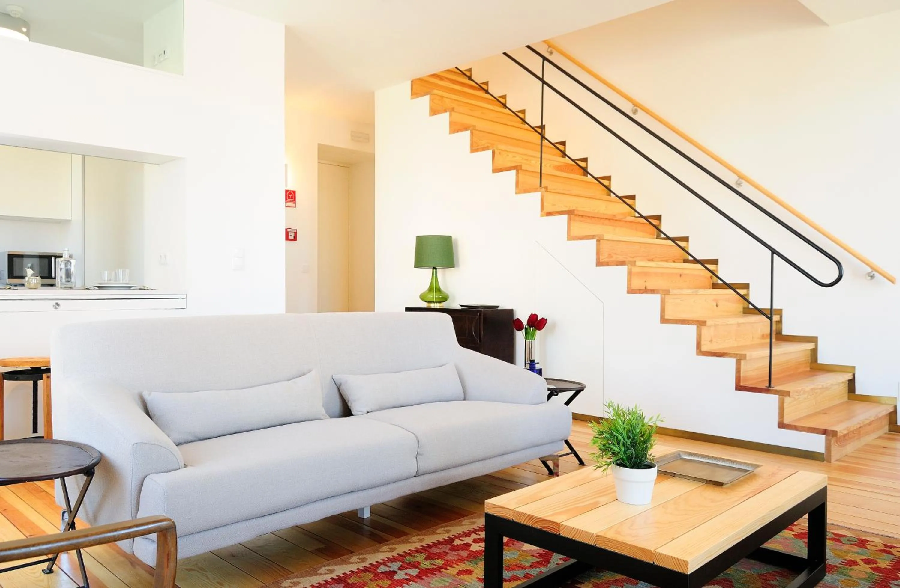 Living room in Condes de Azevedo Palace Apartments