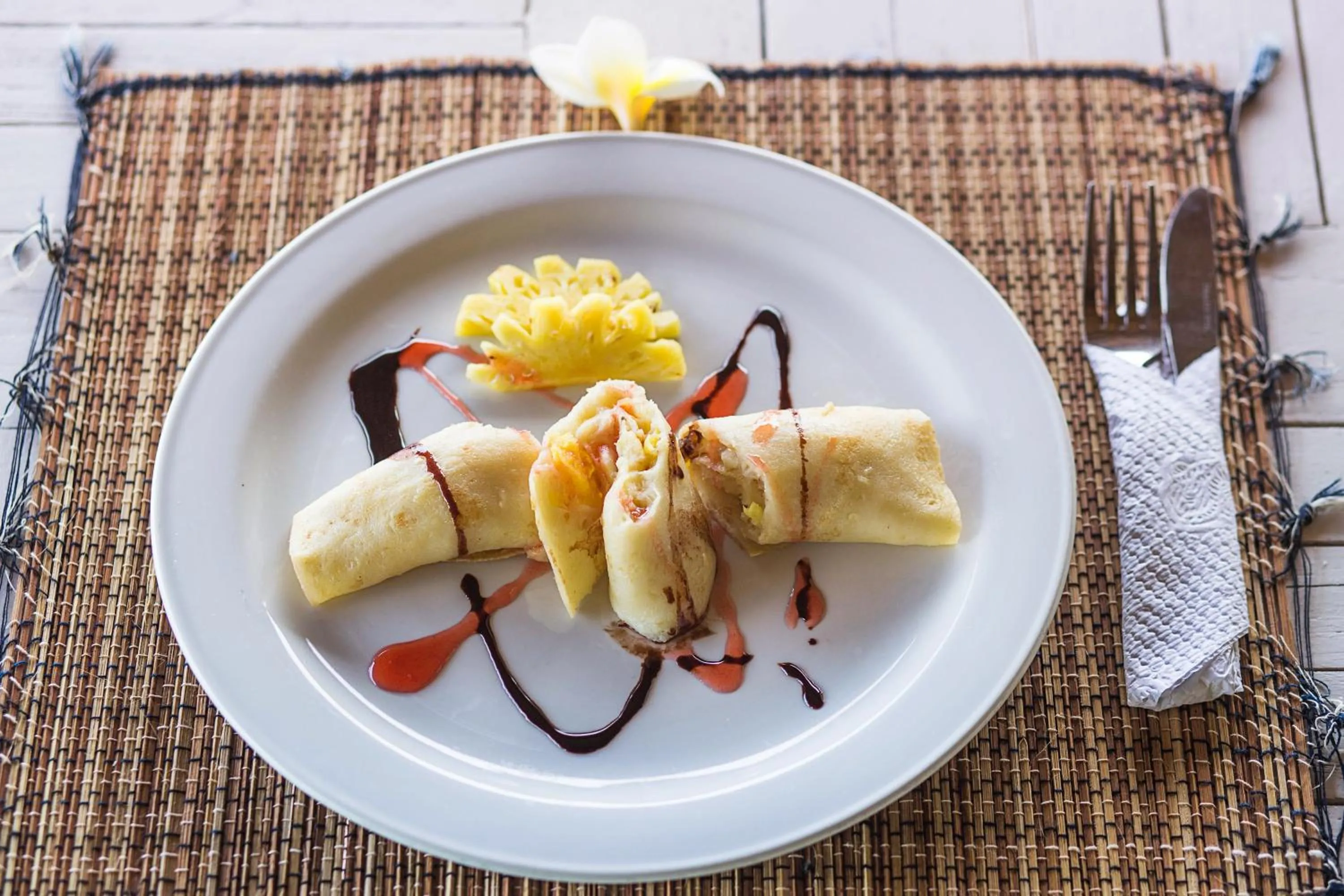 Continental breakfast in Bukit Taman Cottages