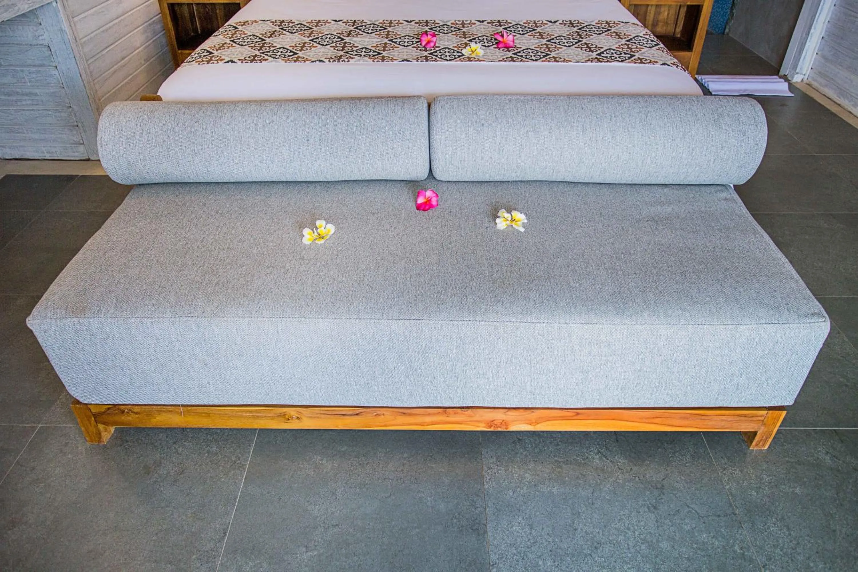 Seating area, Bed in Bukit Taman Cottages