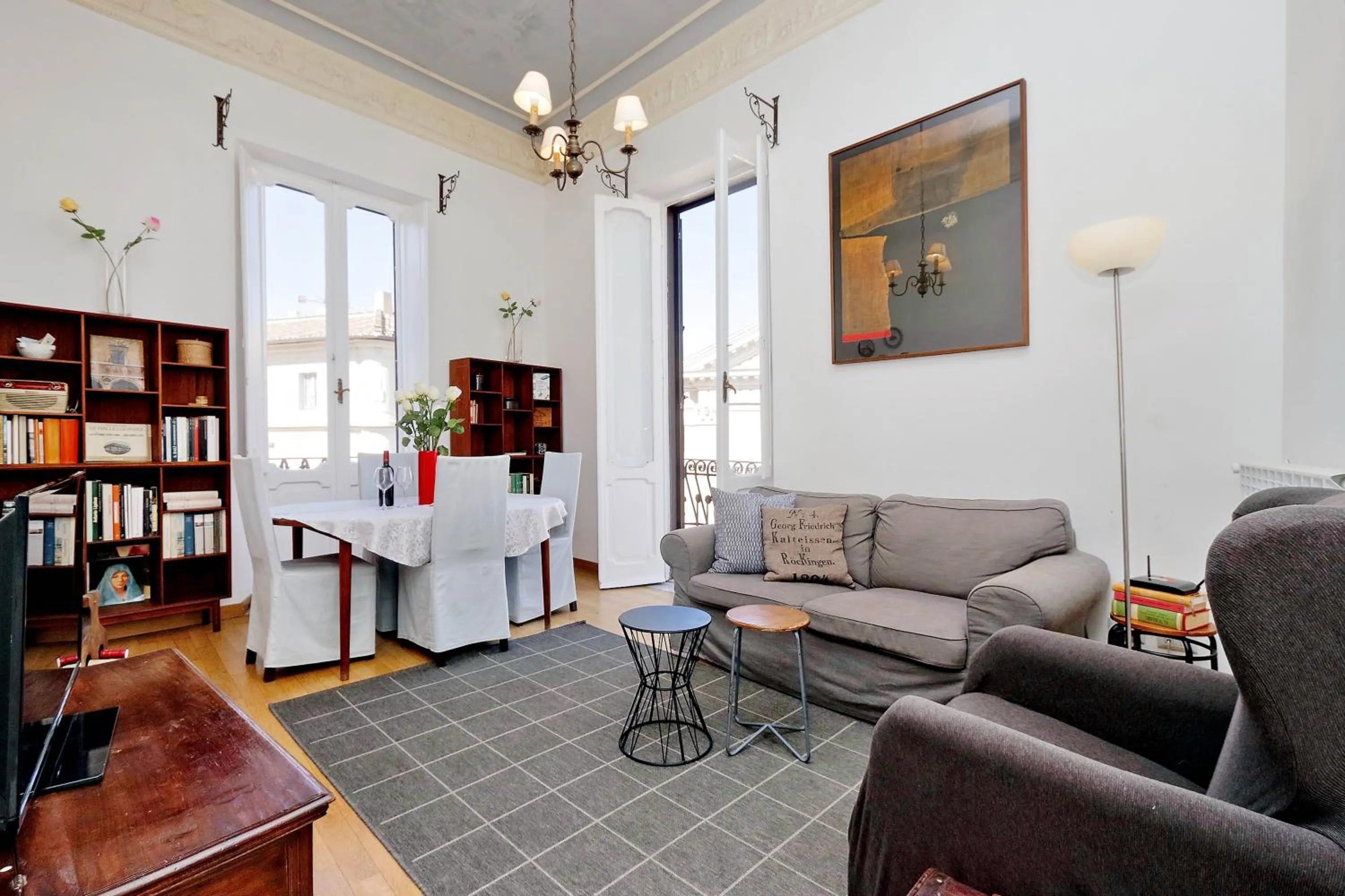 Living room in Spagna Penthouse
