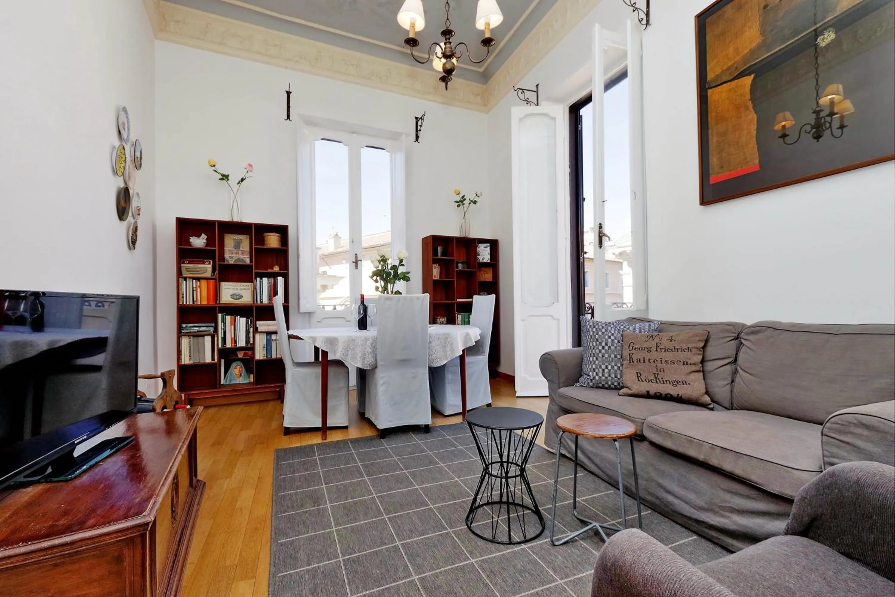 Living room in Spagna Penthouse