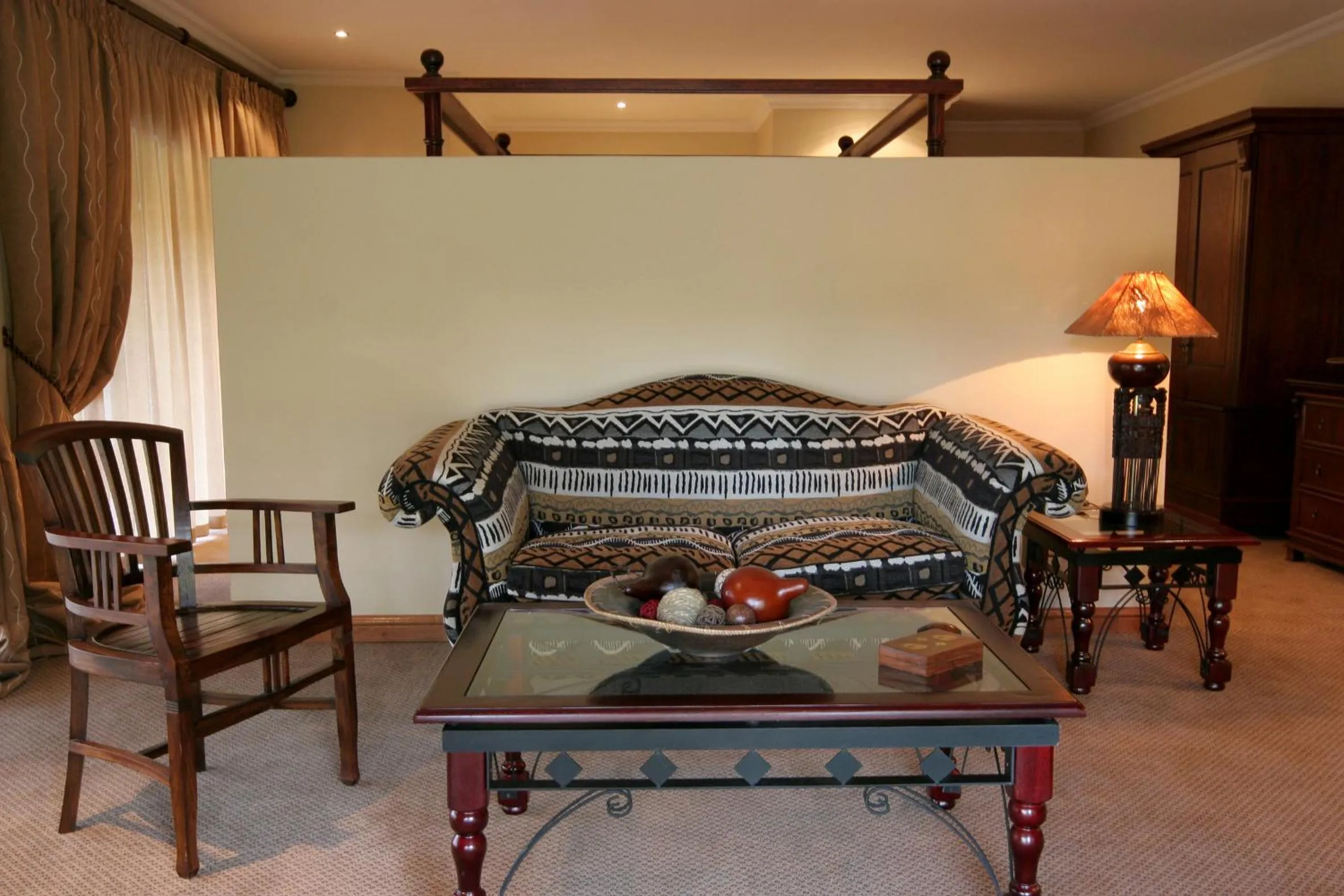 Seating area in Premier Resort Mpongo Private Game Reserve