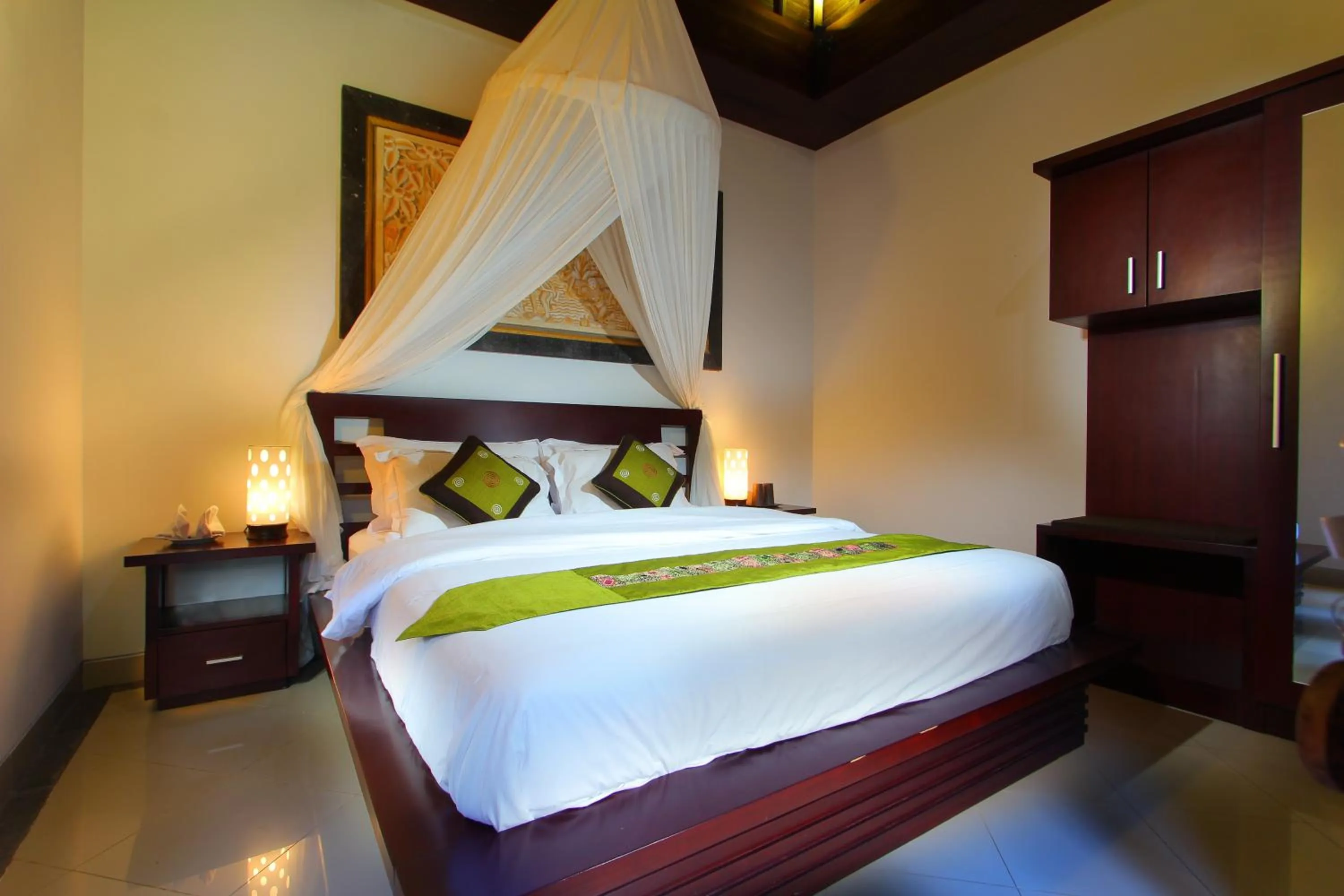 Bed in De Umah Bali Eco Tradi Home