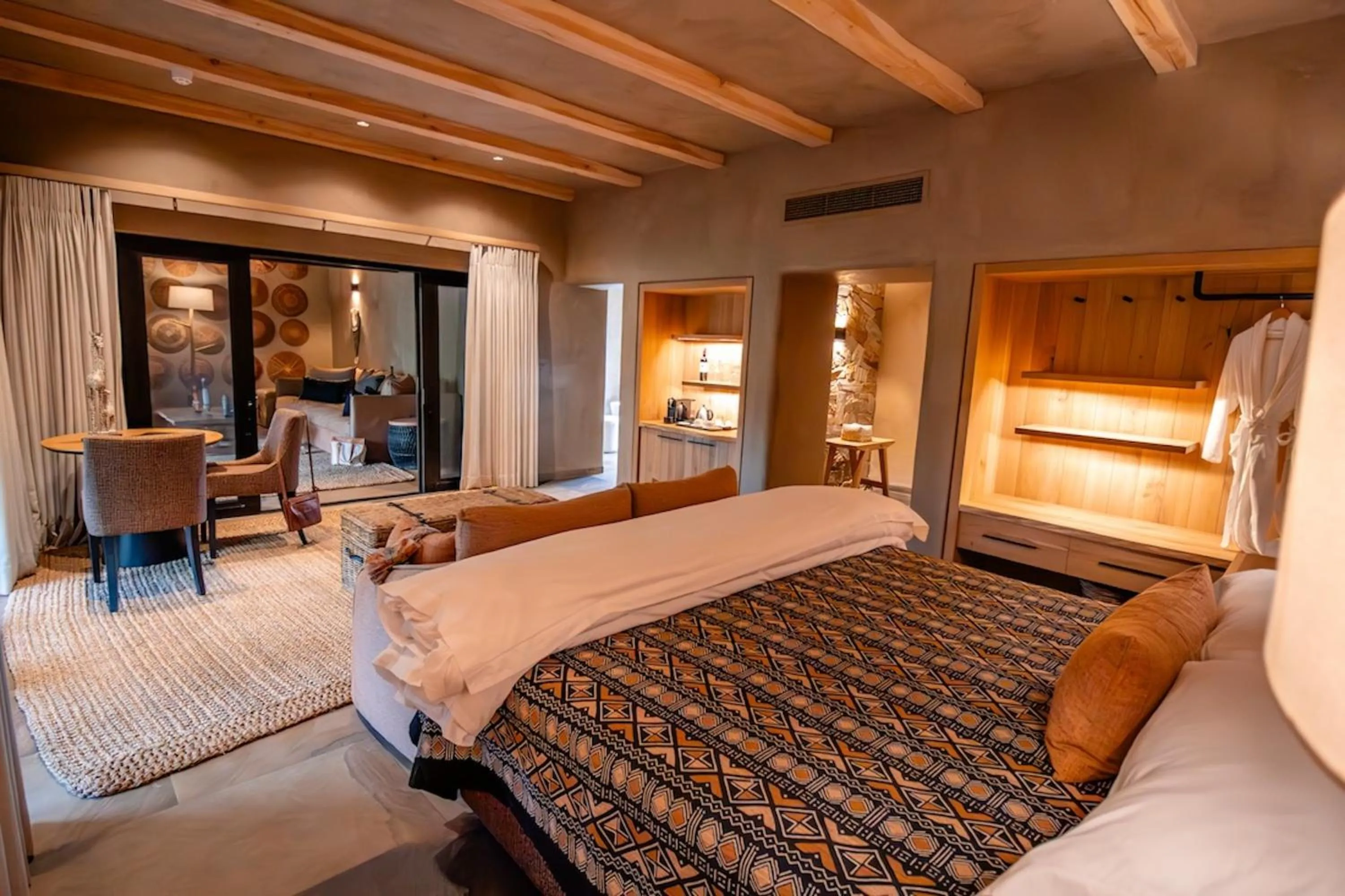 Bed in Kapama River Lodge