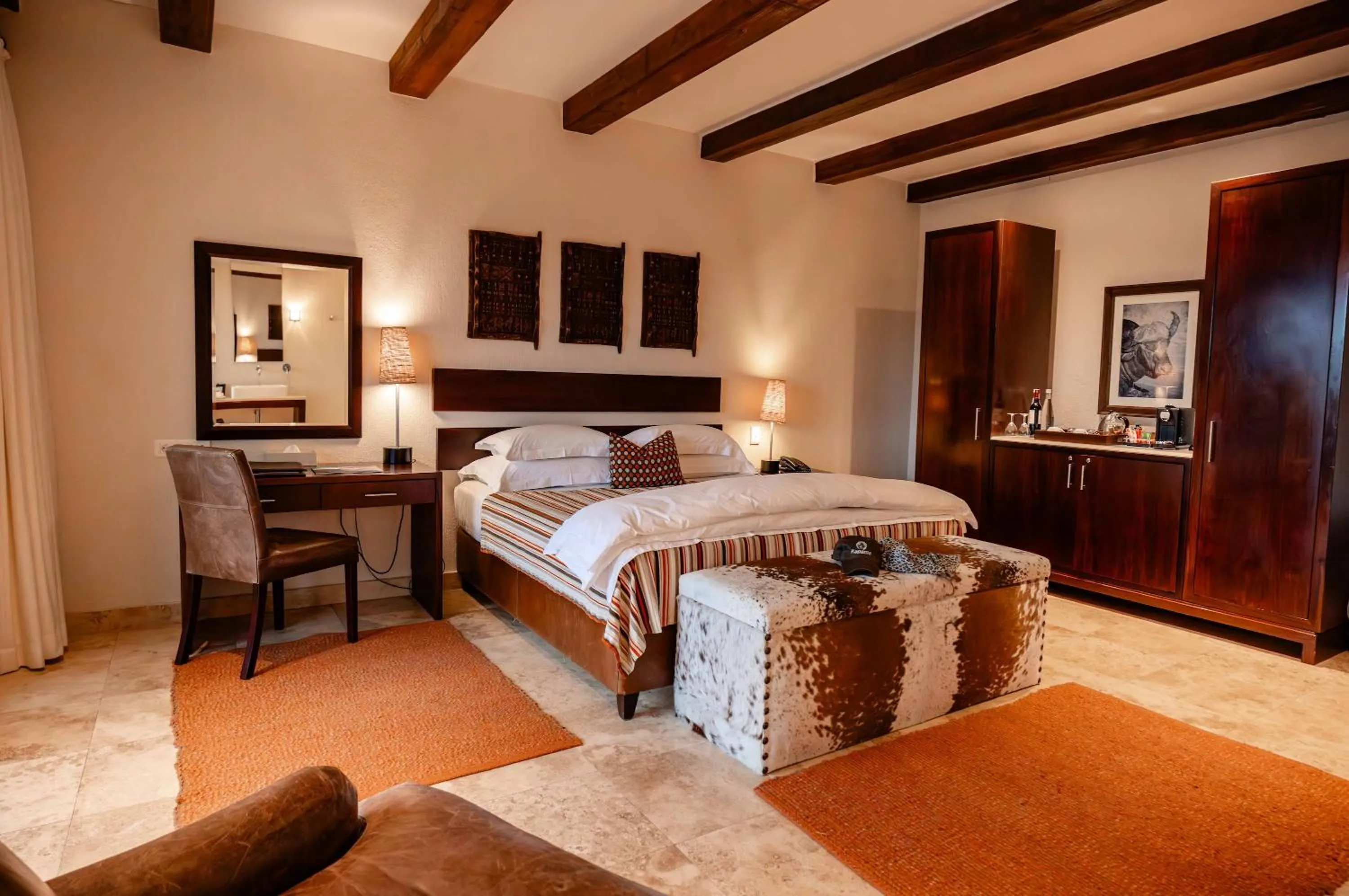 Bed in Kapama River Lodge