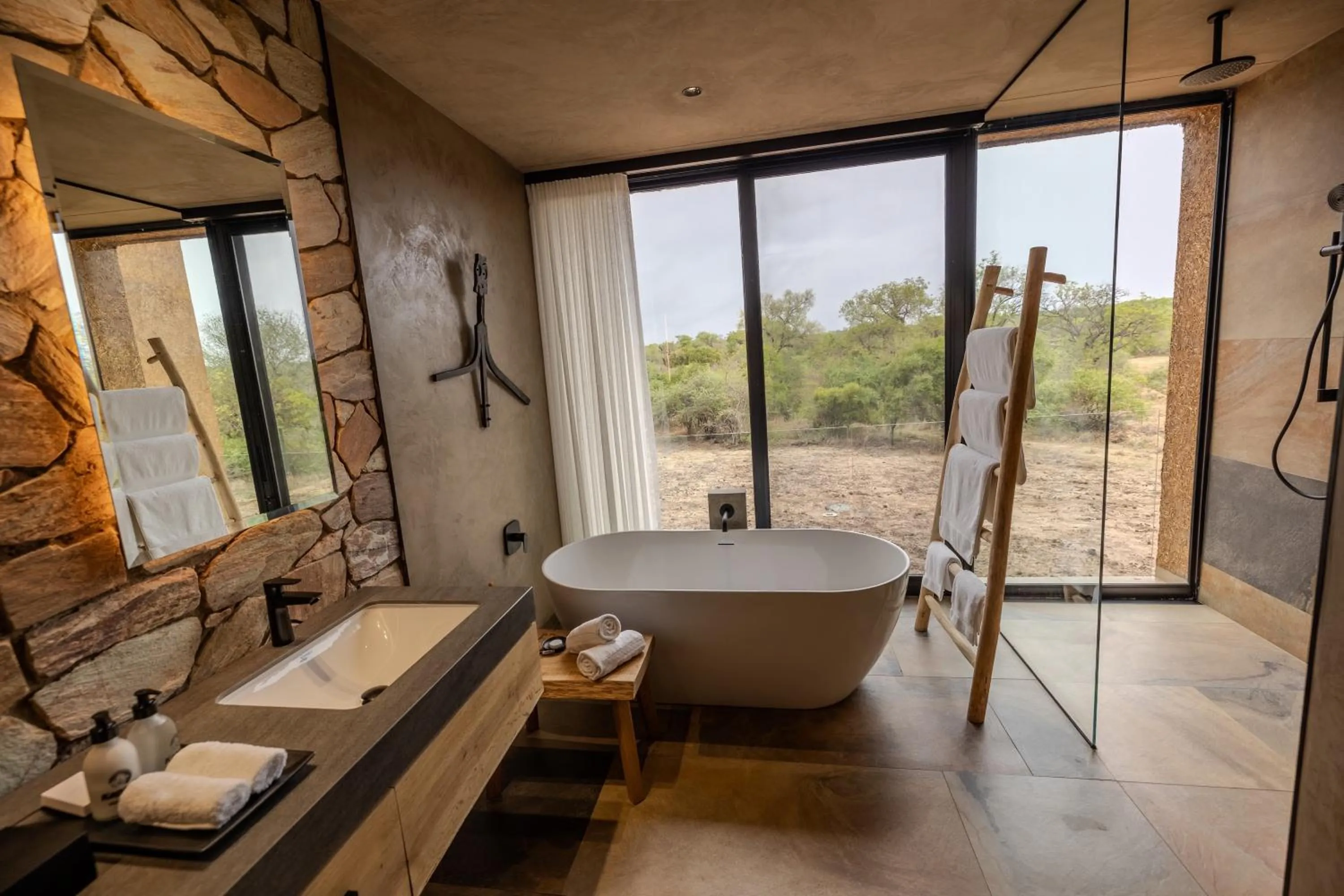 Shower in Kapama River Lodge