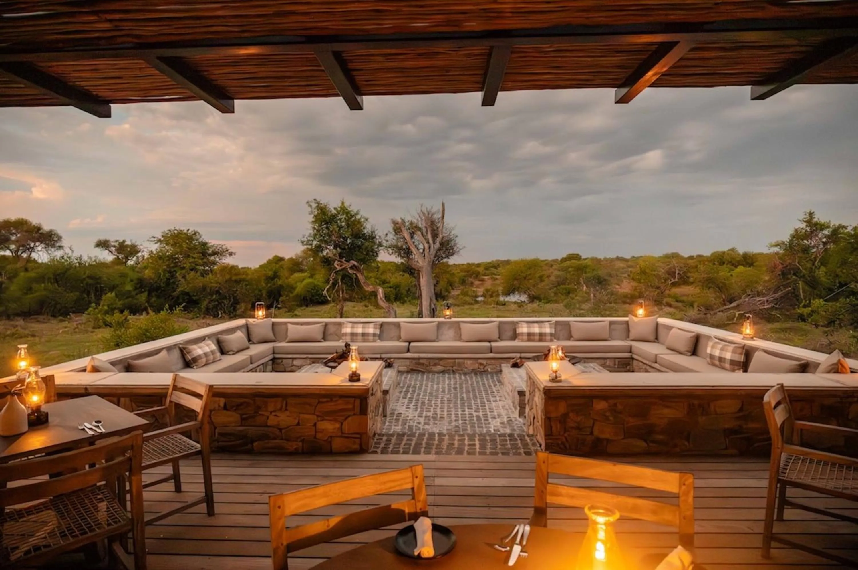 Dining area in Kapama River Lodge