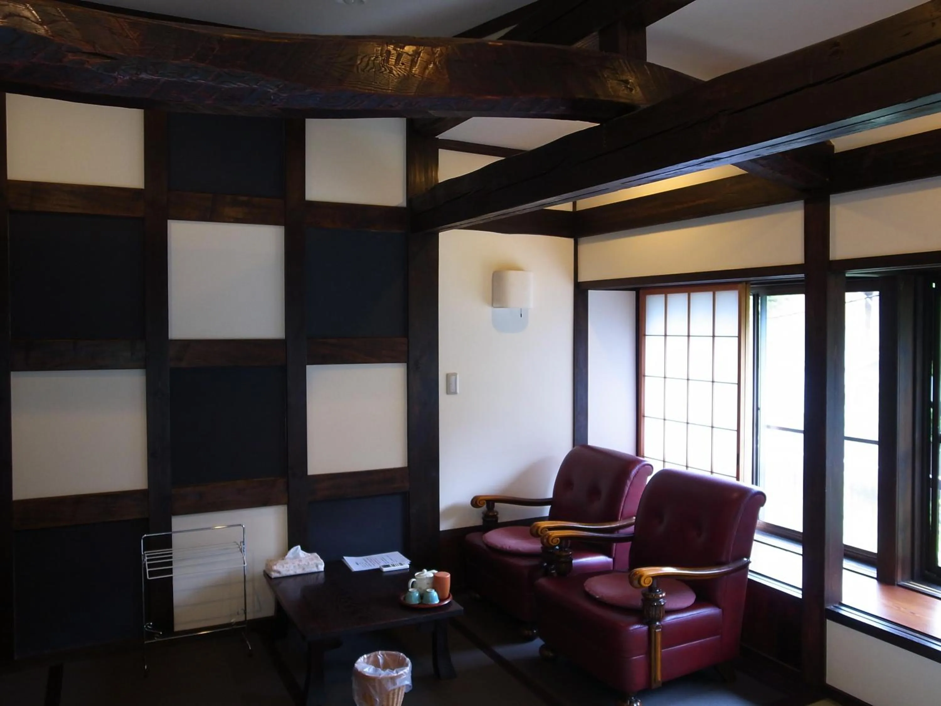 Seating area in Minshuku Takizawa