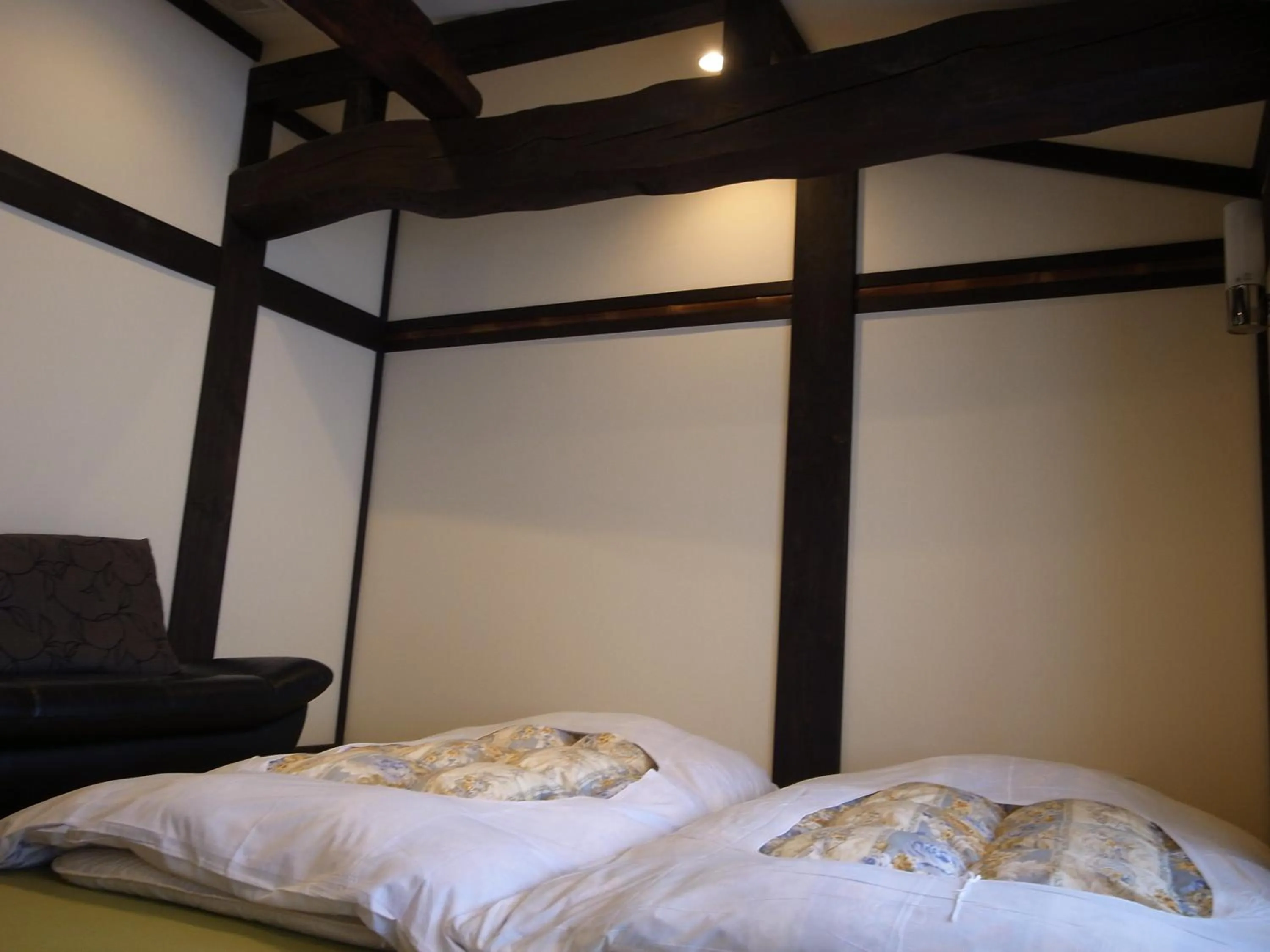Bed in Minshuku Takizawa