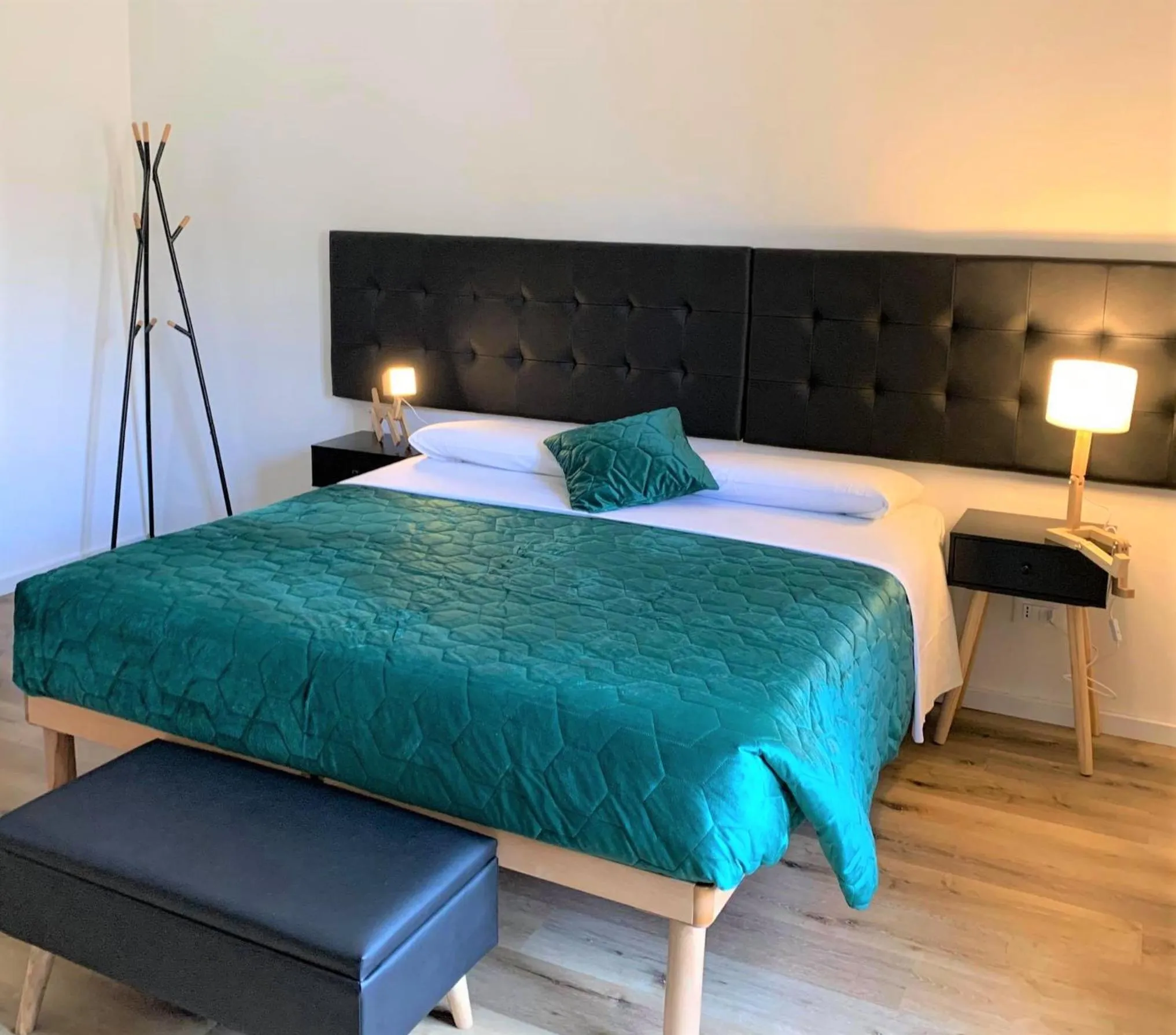 Decorative detail, Bed in La Coroncina Lodging