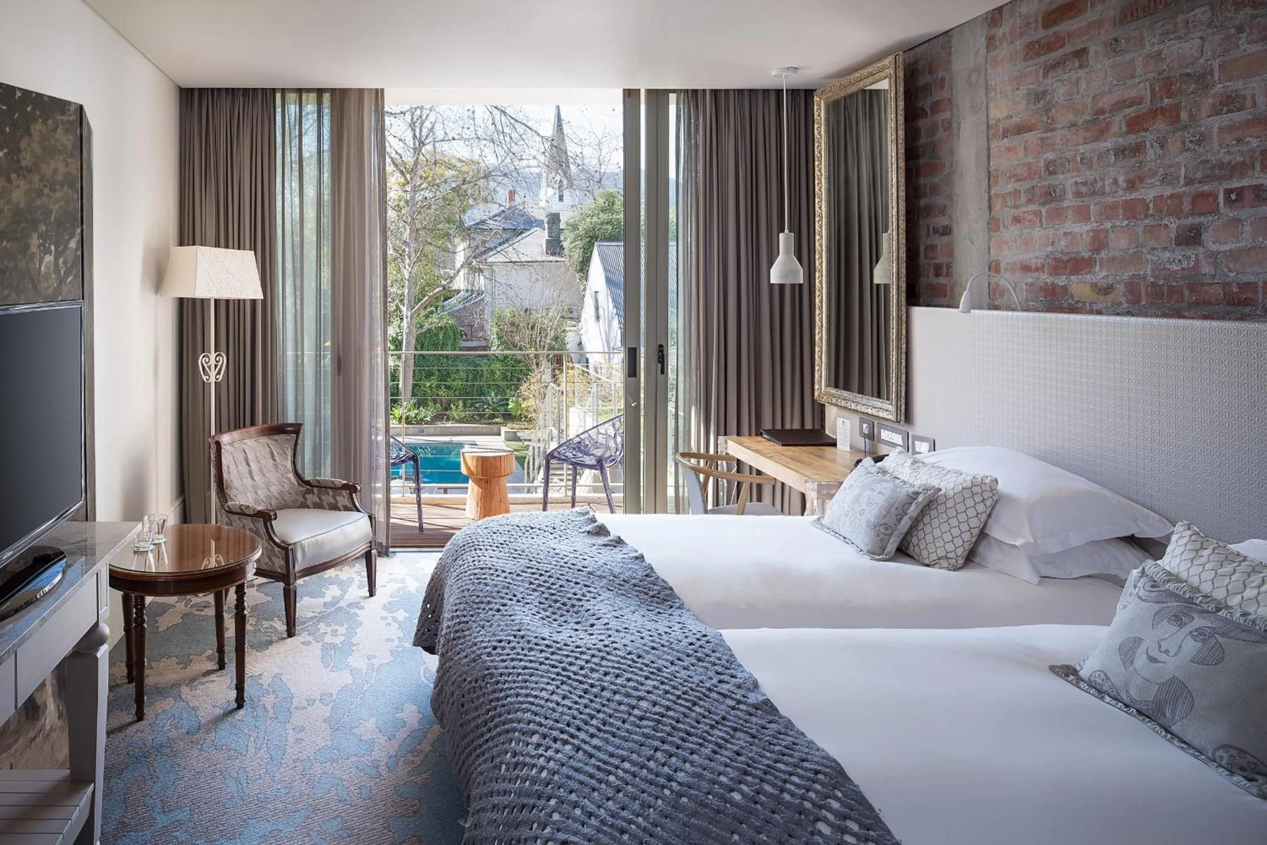 Patio, Bed in Oude Werf Hotel