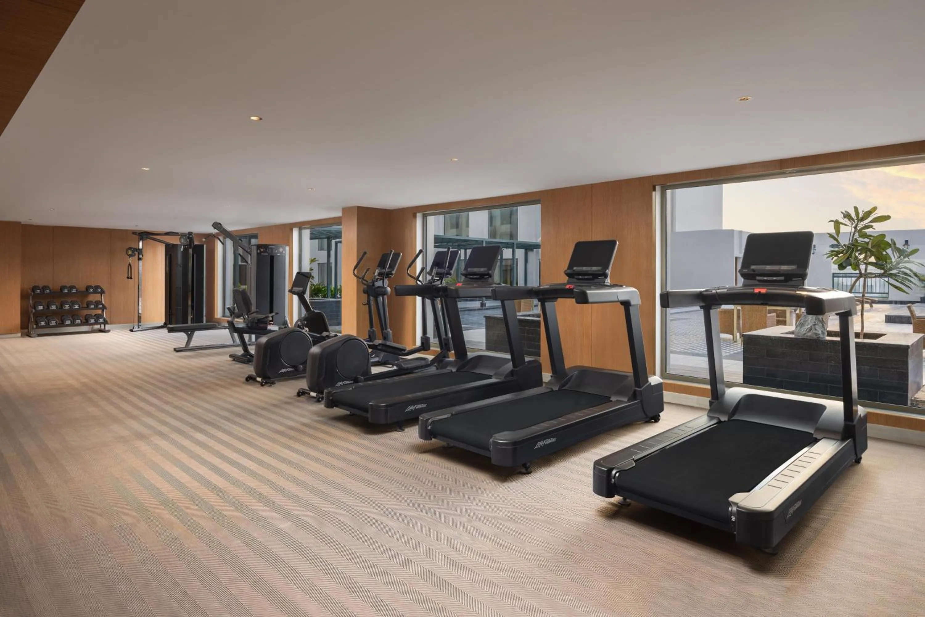 Fitness centre/facilities in Doubletree By Hilton Bengaluru Airport