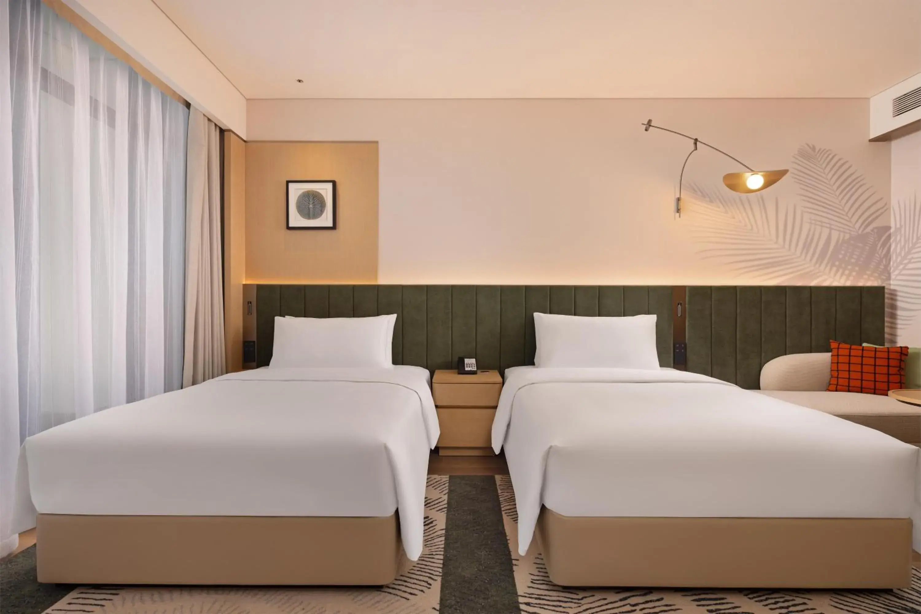 Twin Guest Room in Hilton Garden Inn Huangshi Dinosaur Wonderland Twin Guest Room in Hilton Garden Inn Huangshi Dinosaur Wonderland