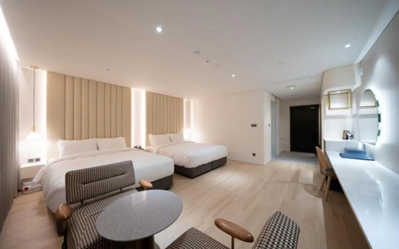 Bed in Daegu Hyeonpung Prana Hotel