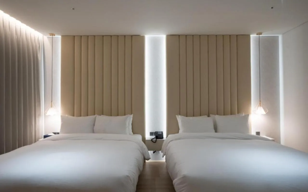 Bed in Daegu Hyeonpung Prana Hotel