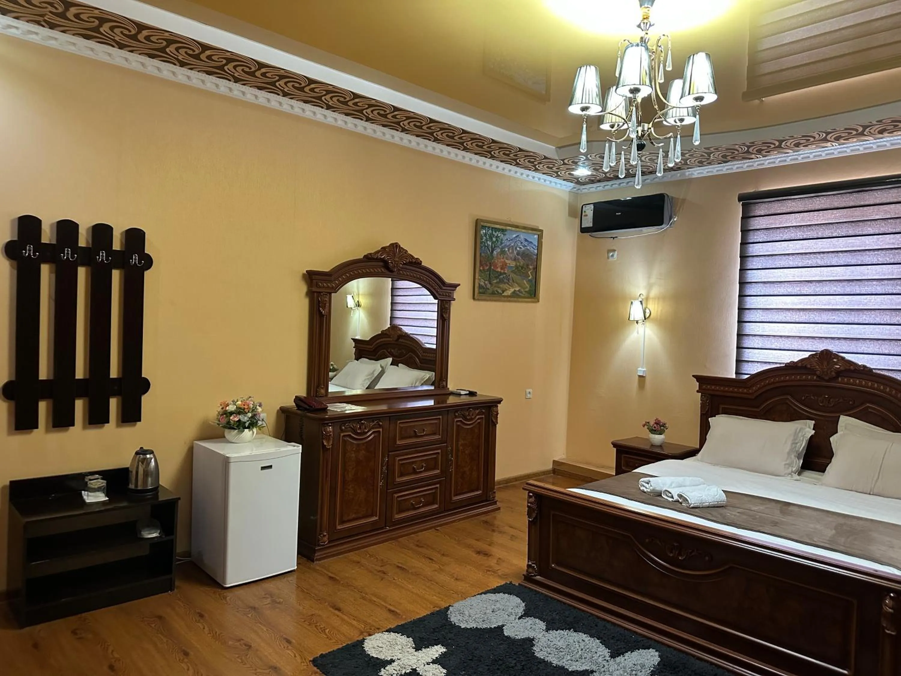 View (from property/room), Bed in Hotel Euro Asia Khiva in Ichan Qala