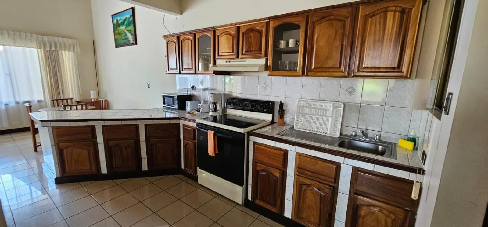 Kitchen or kitchenette in Apartotel Obelisco San José Aeropuerto