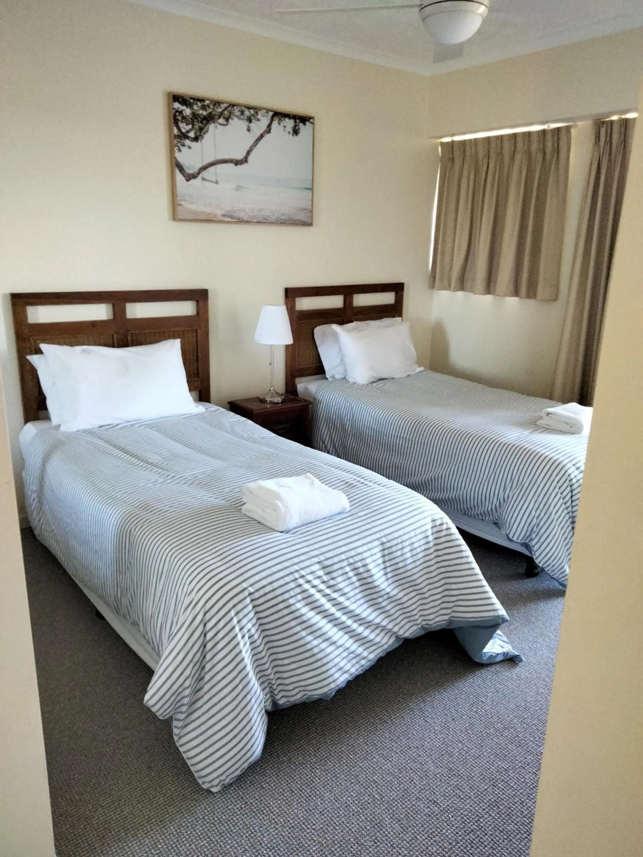Bed in Moorings Beach Resort