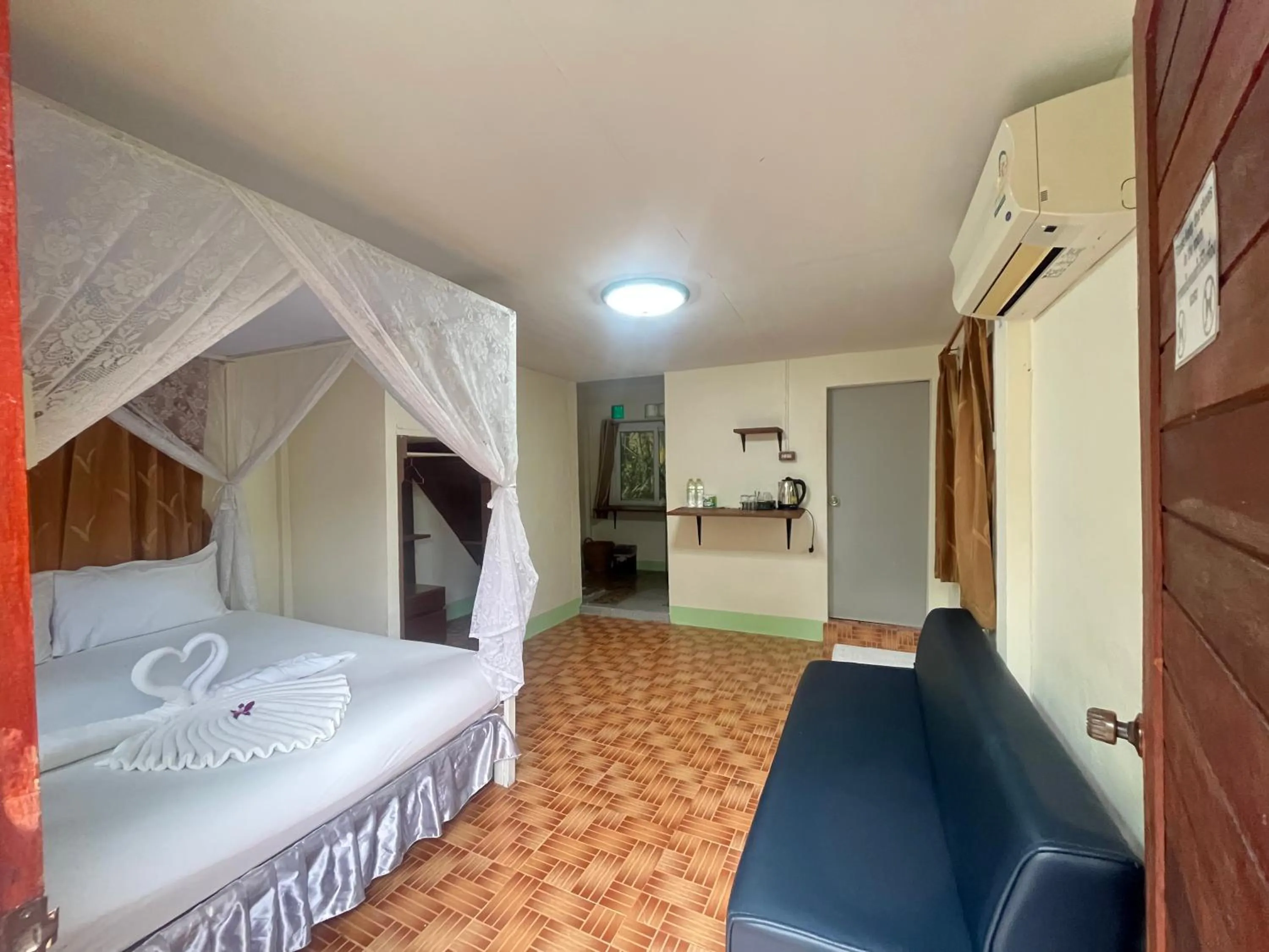 Bed in Koh Mook Garden Beach Resort