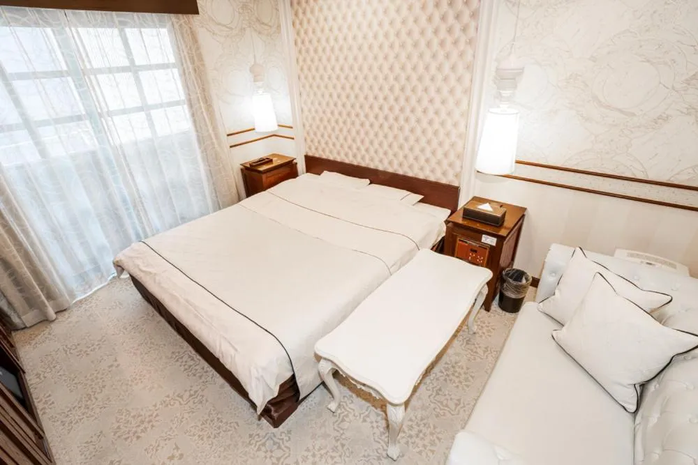 Bed in Hotel Salle de bain
