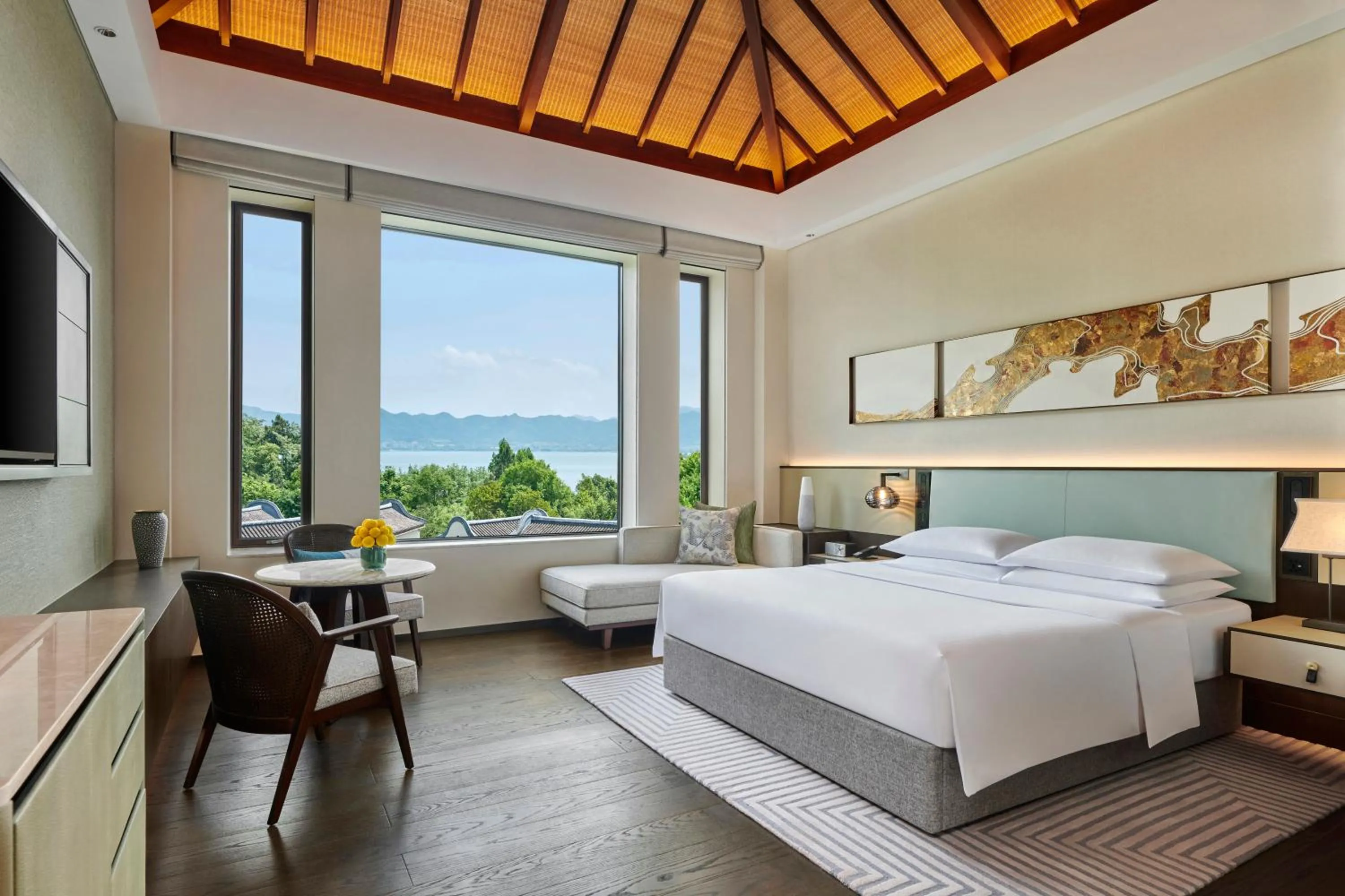 Bed in Park Hyatt Ningbo Resort & Spa