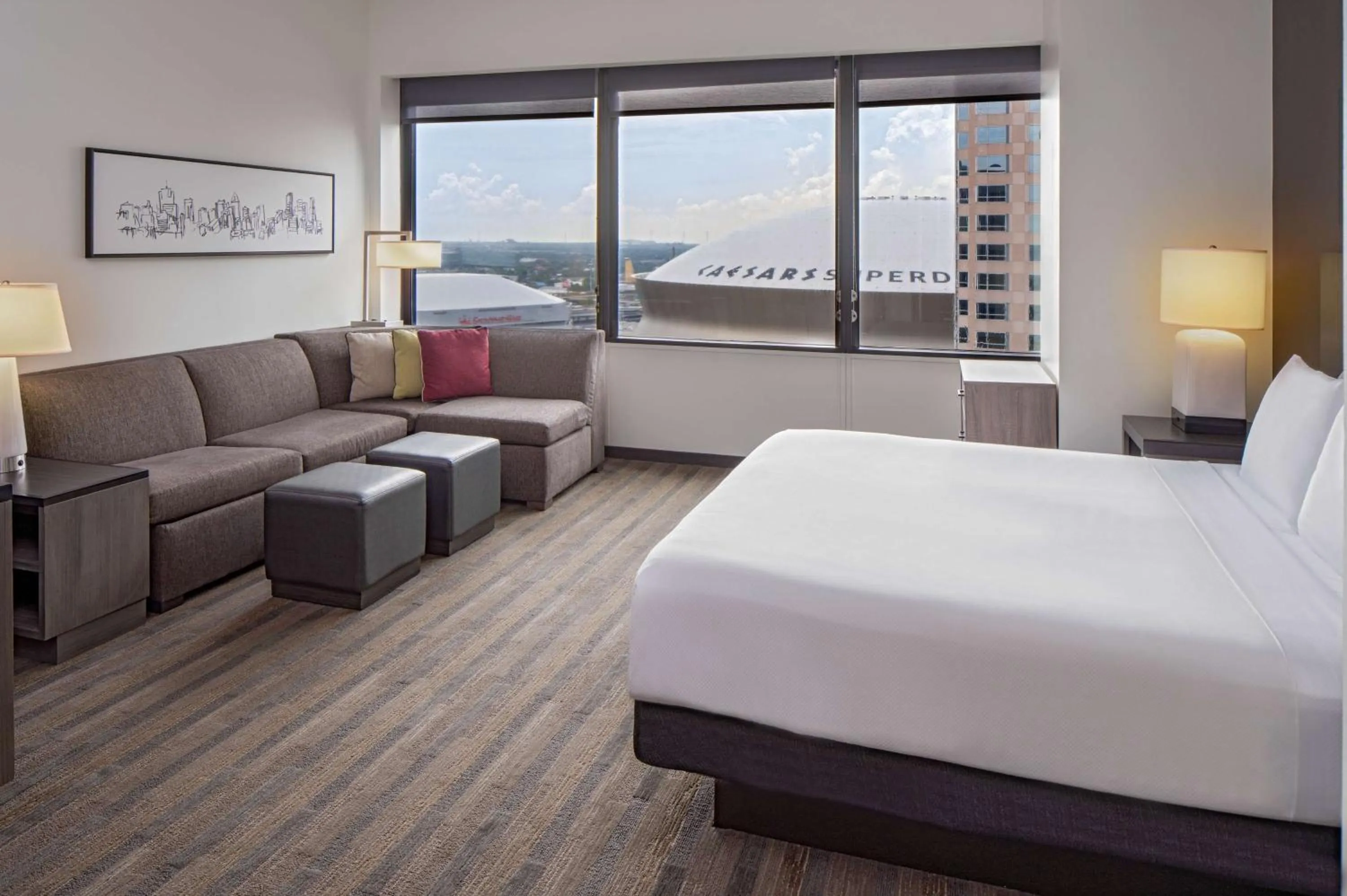 Bedroom, Bed in Hyatt House New Orleans Downtown