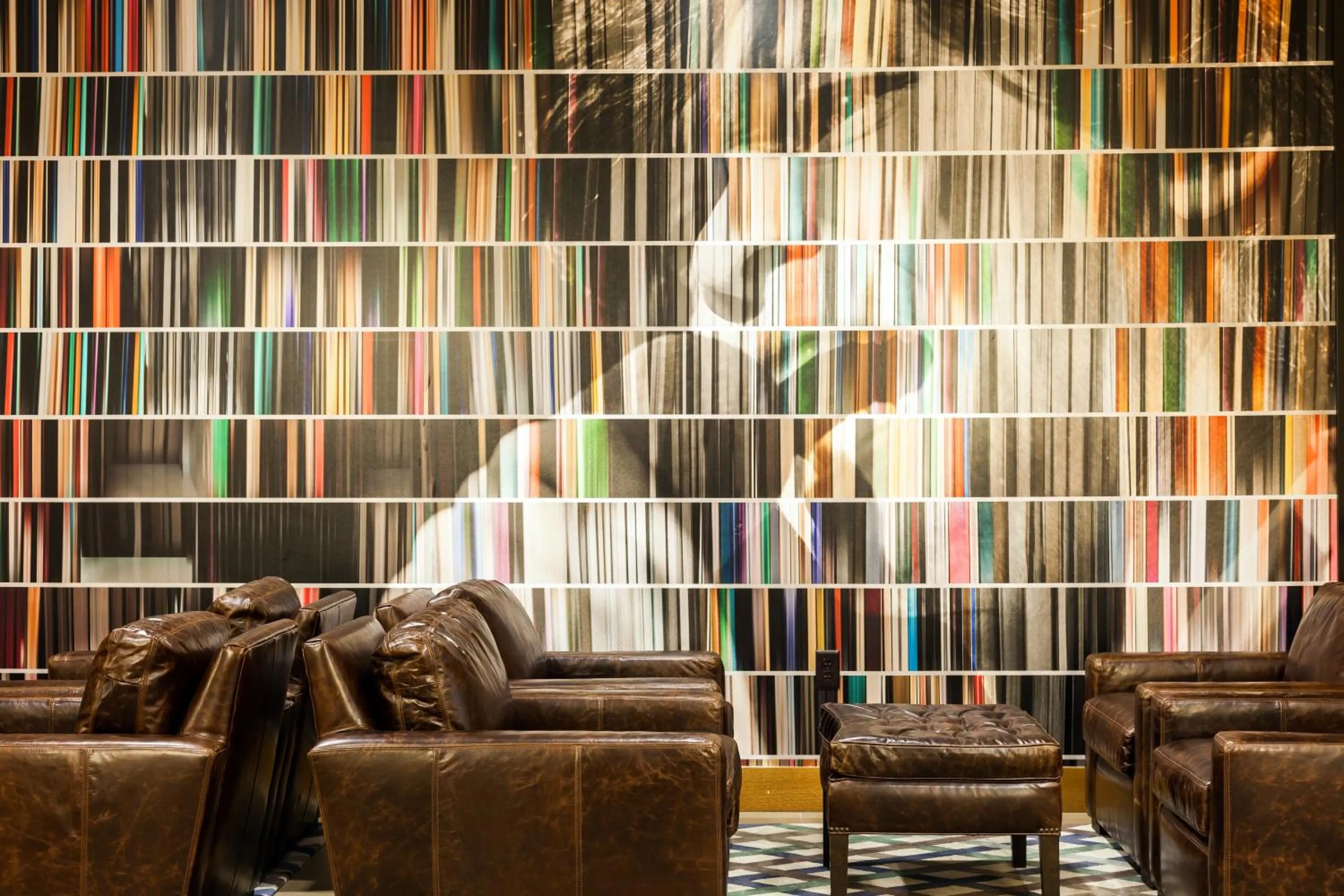 Communal lounge/ TV room in Hyatt Place Bloomington Indiana