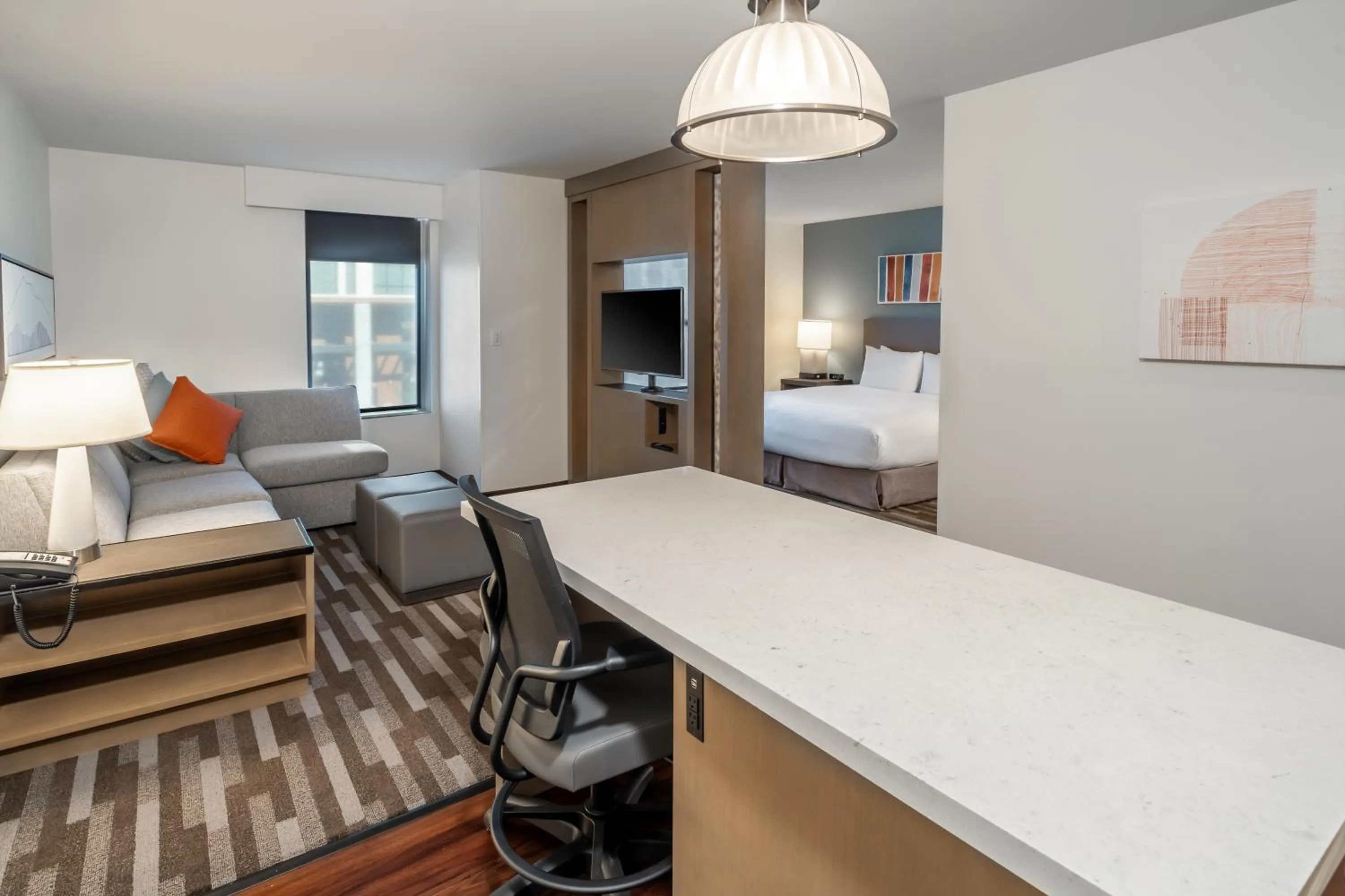 Photo of the whole room, Bed in Hyatt House Salt Lake City Downtown