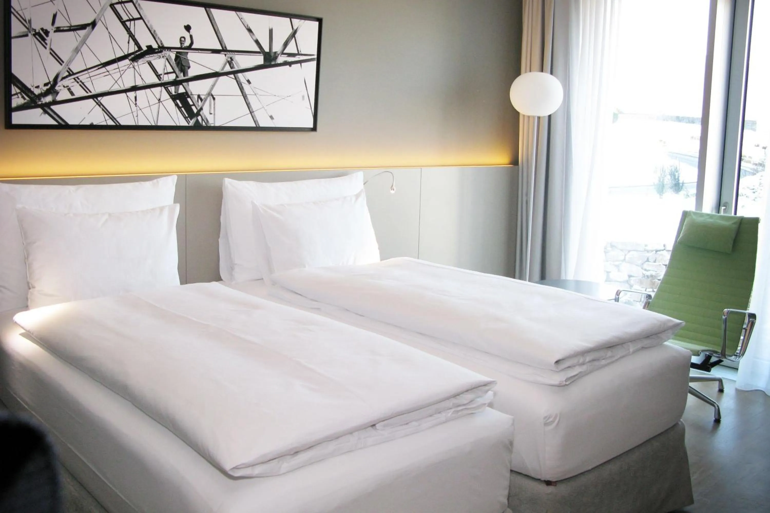 Photo of the whole room, Bed in Modern Times Hotel, Vevey, A Tribute Portfolio Hotel