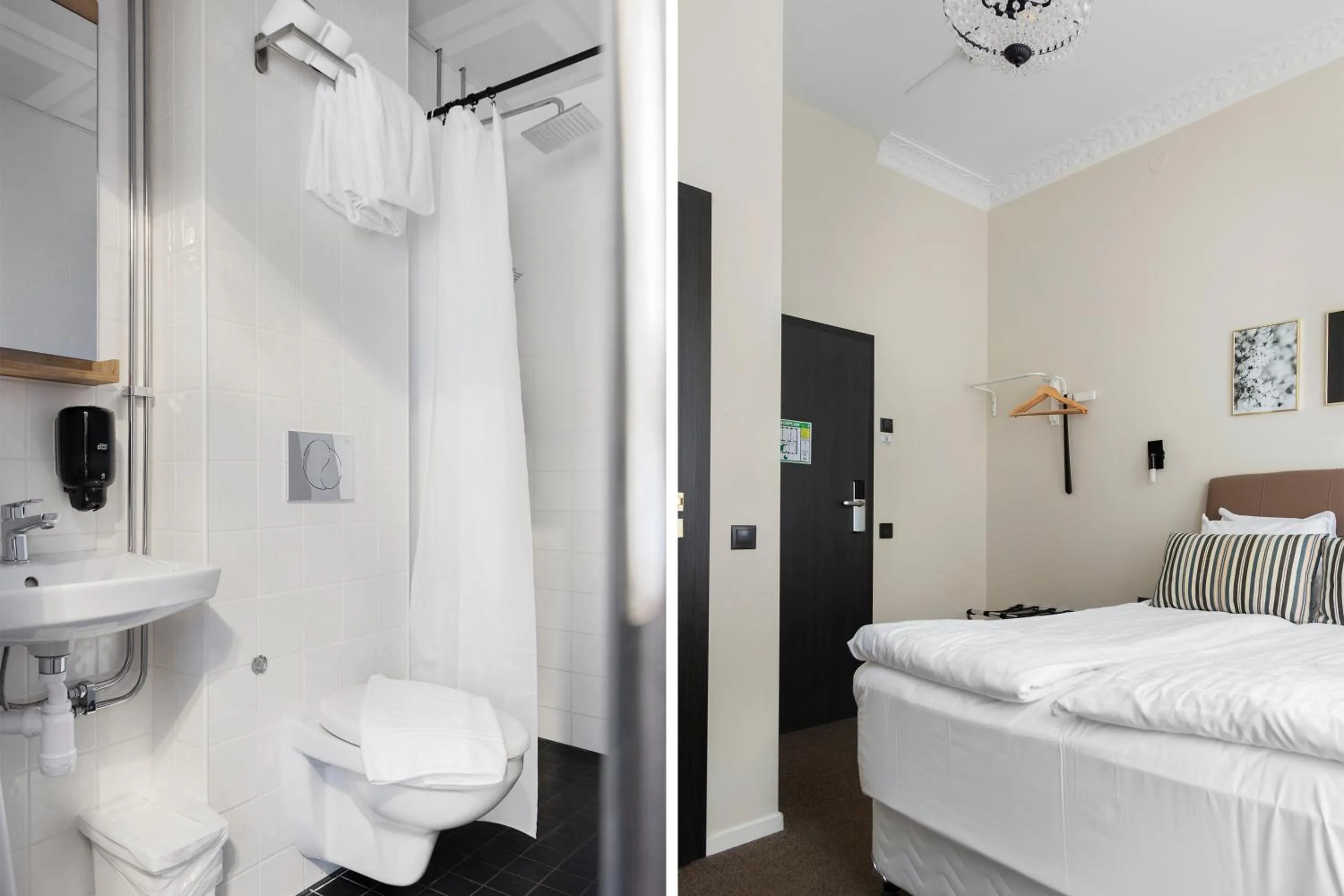 Bathroom, Bed in Hotel Hötorget, BW Signature Collection