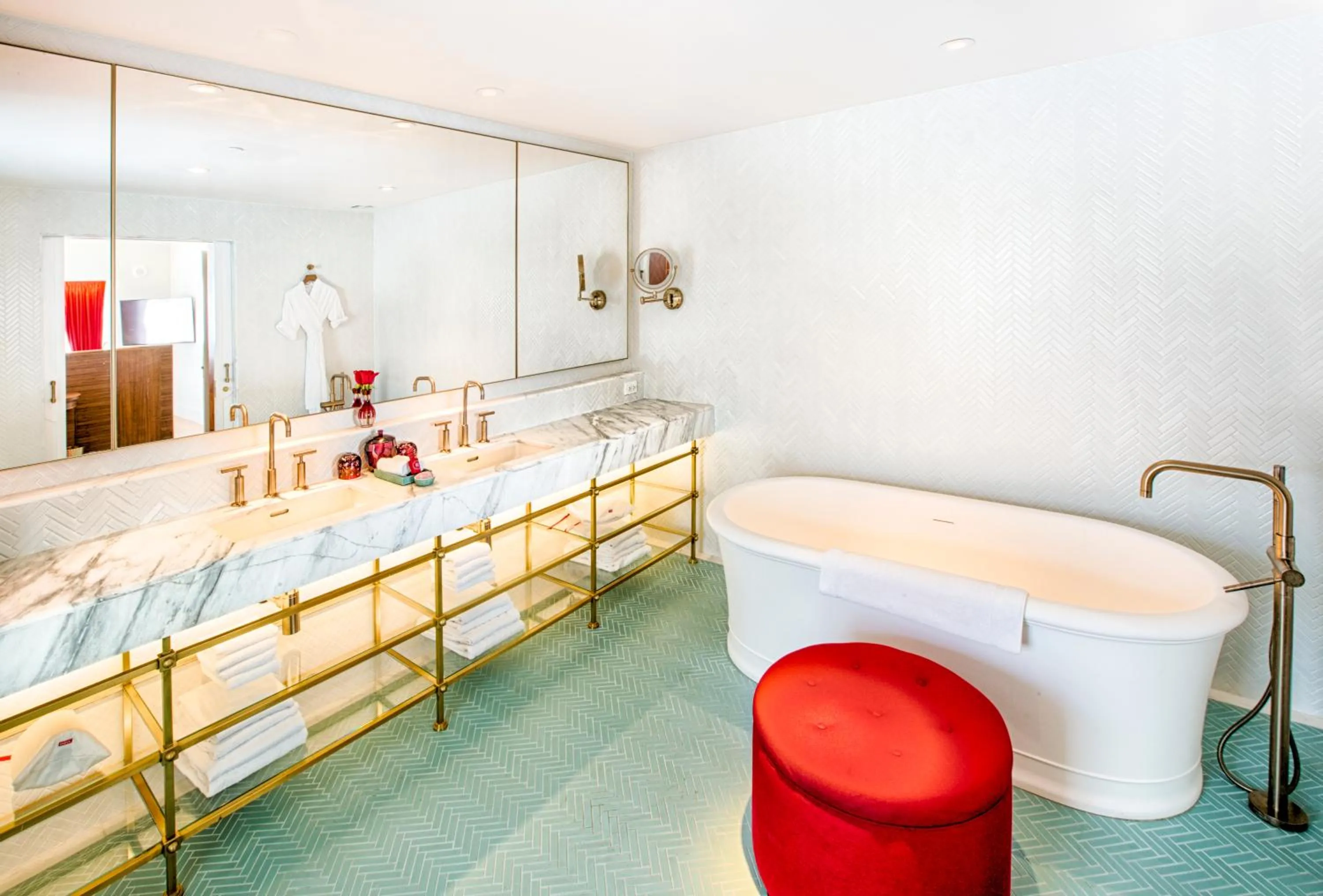 Bathroom, Bed in Faena Hotel Miami Beach