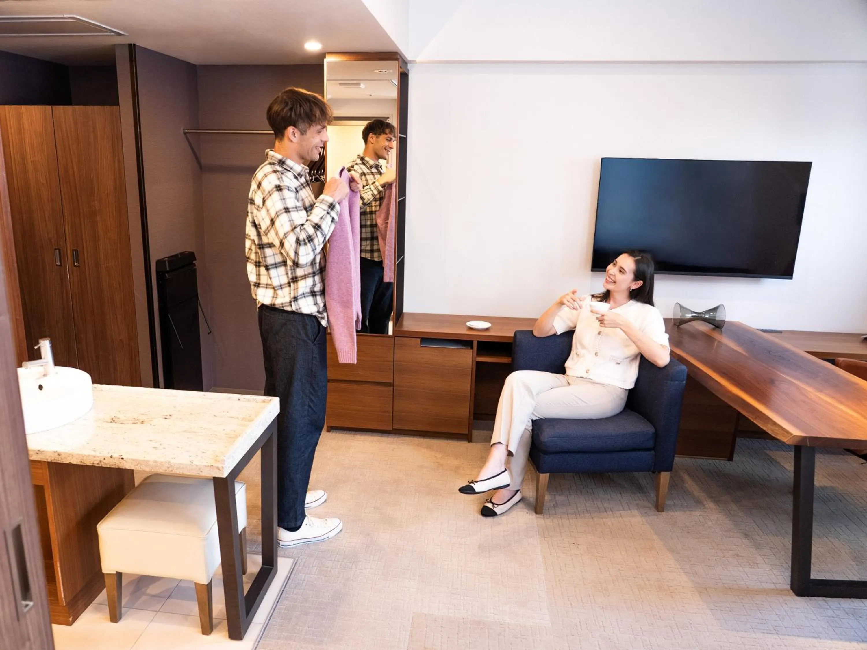 People in Tokyu Stay Ginza