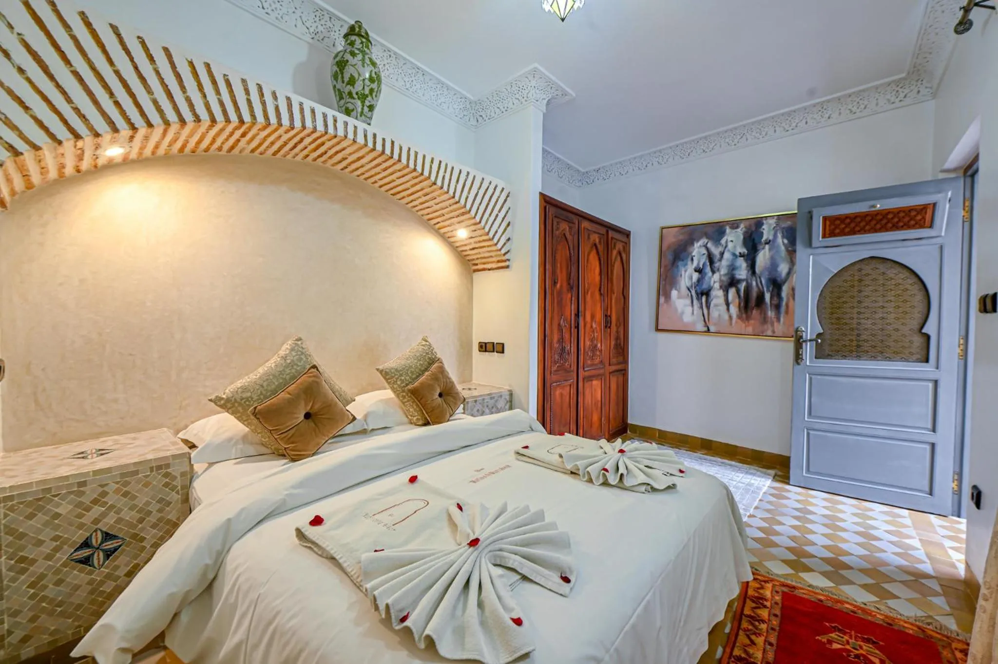 Bedroom, Bed in Riad Matins De Marrakech