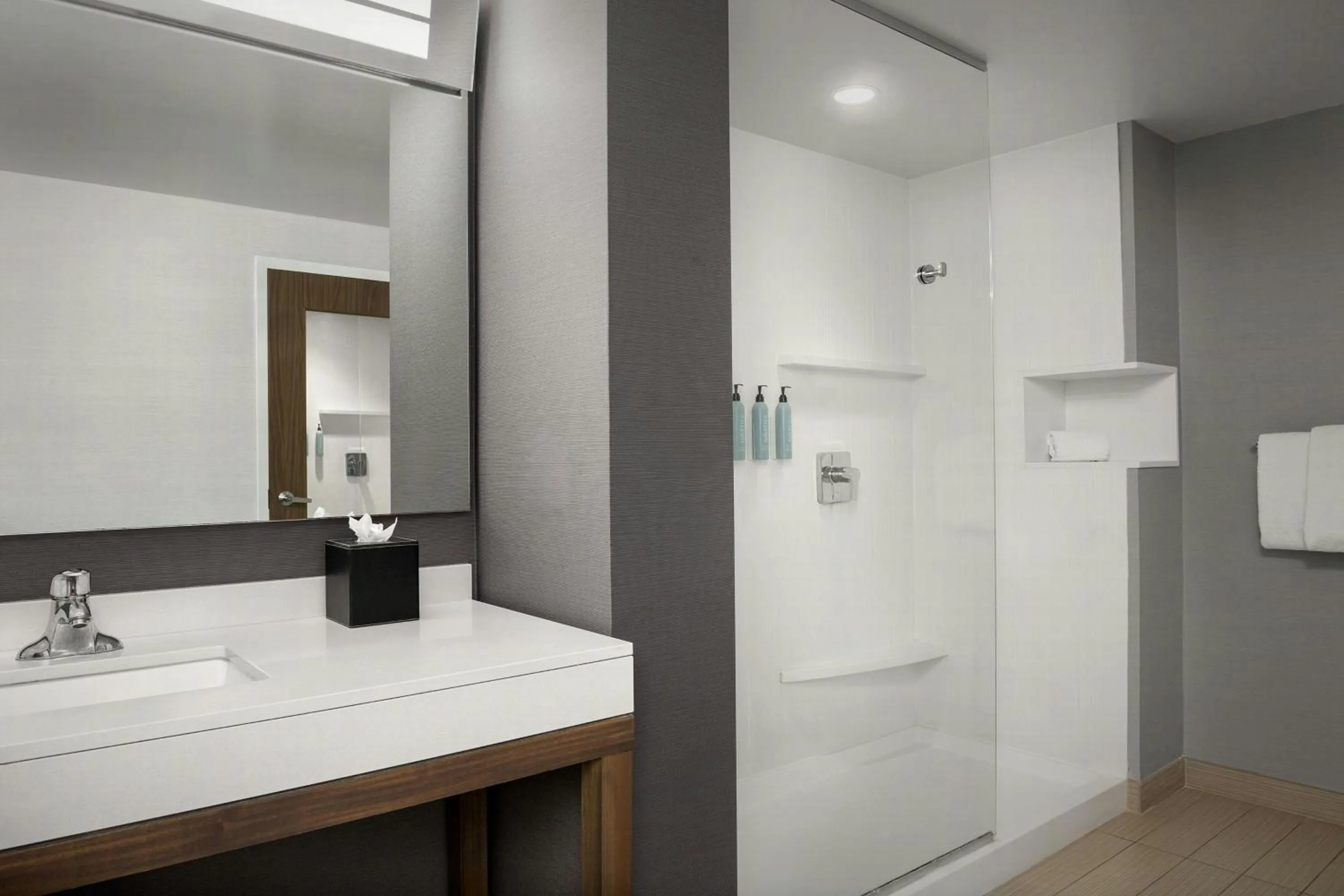 Bathroom in Courtyard by Marriott Muncie at Horizon Convention Center