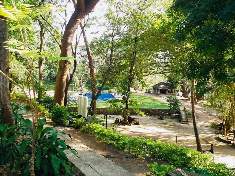 Swimming pool in Dambulu Oya Family Park
