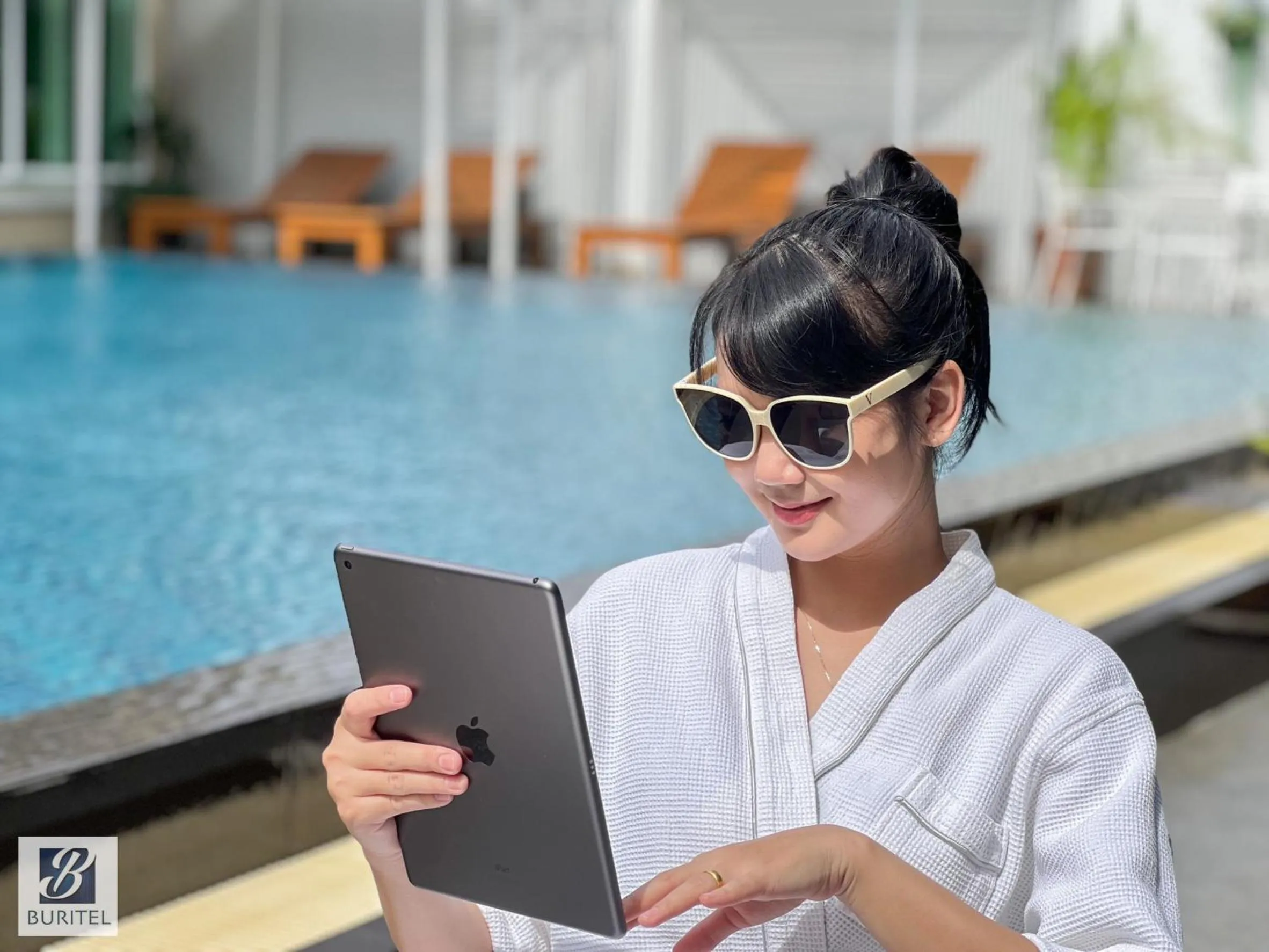 Pool view in Buritel Hotel