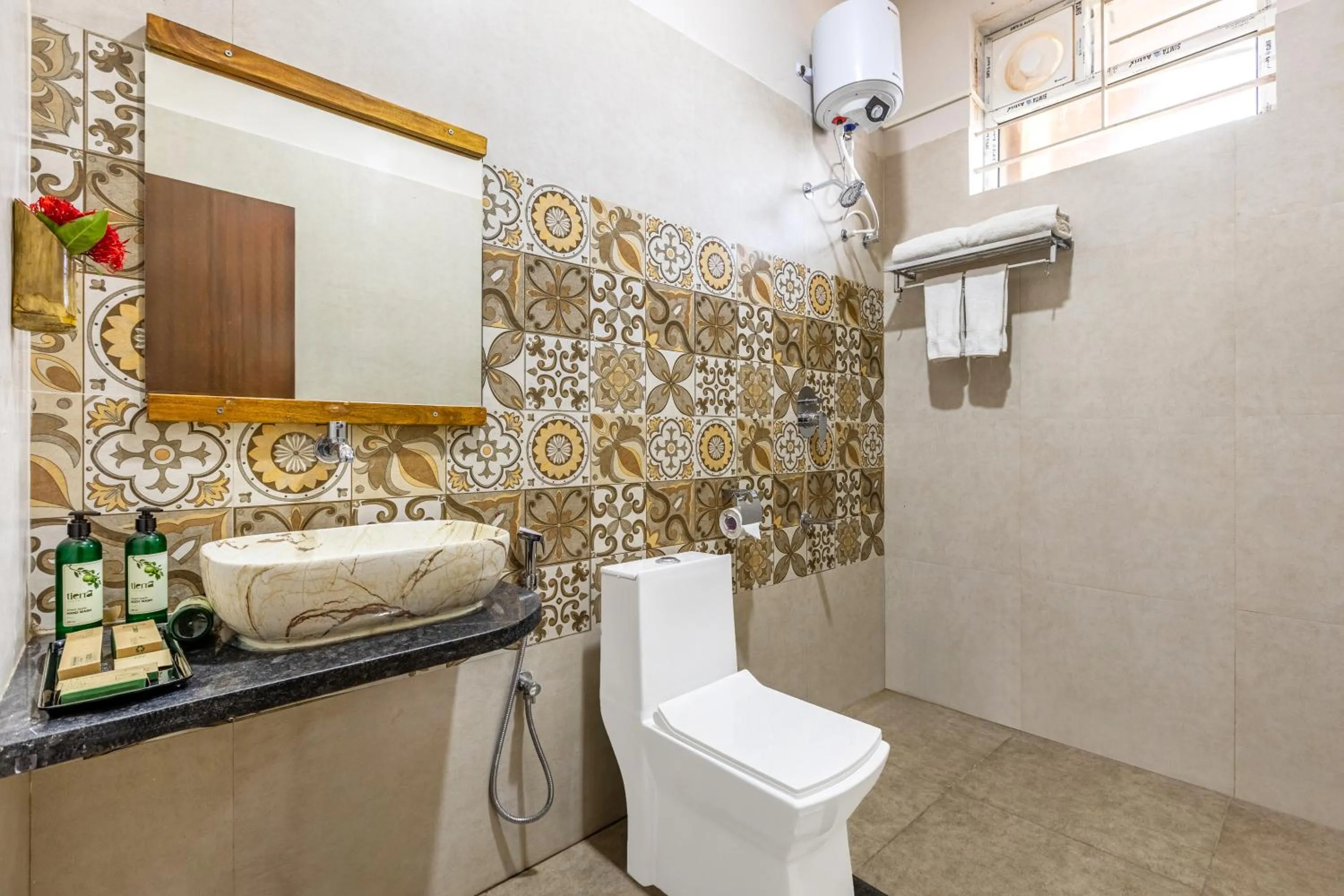 Bathroom in Nature Trails Ashoka Resorts Hampi