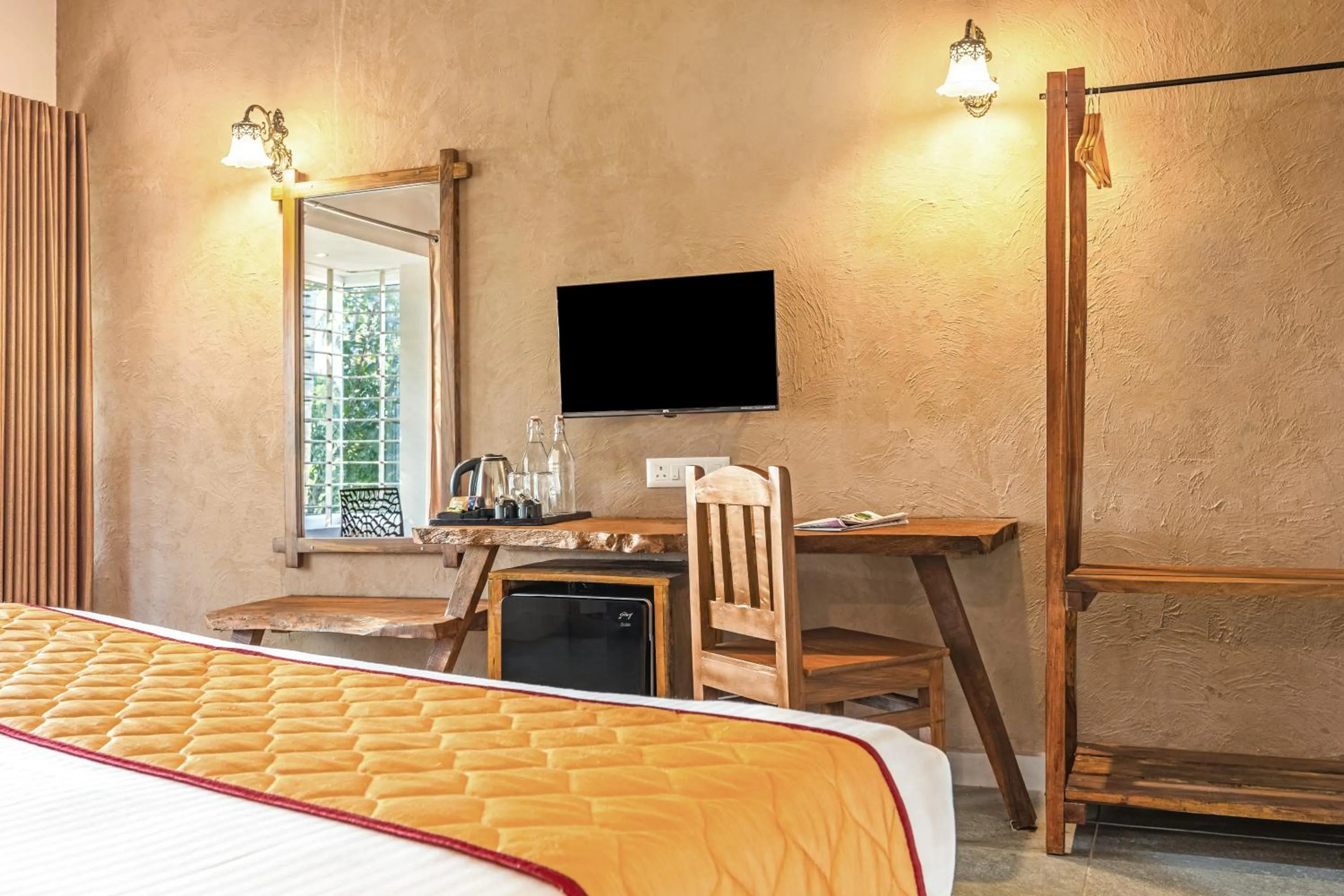 Photo of the whole room, Bed in Nature Trails Ashoka Resorts Hampi