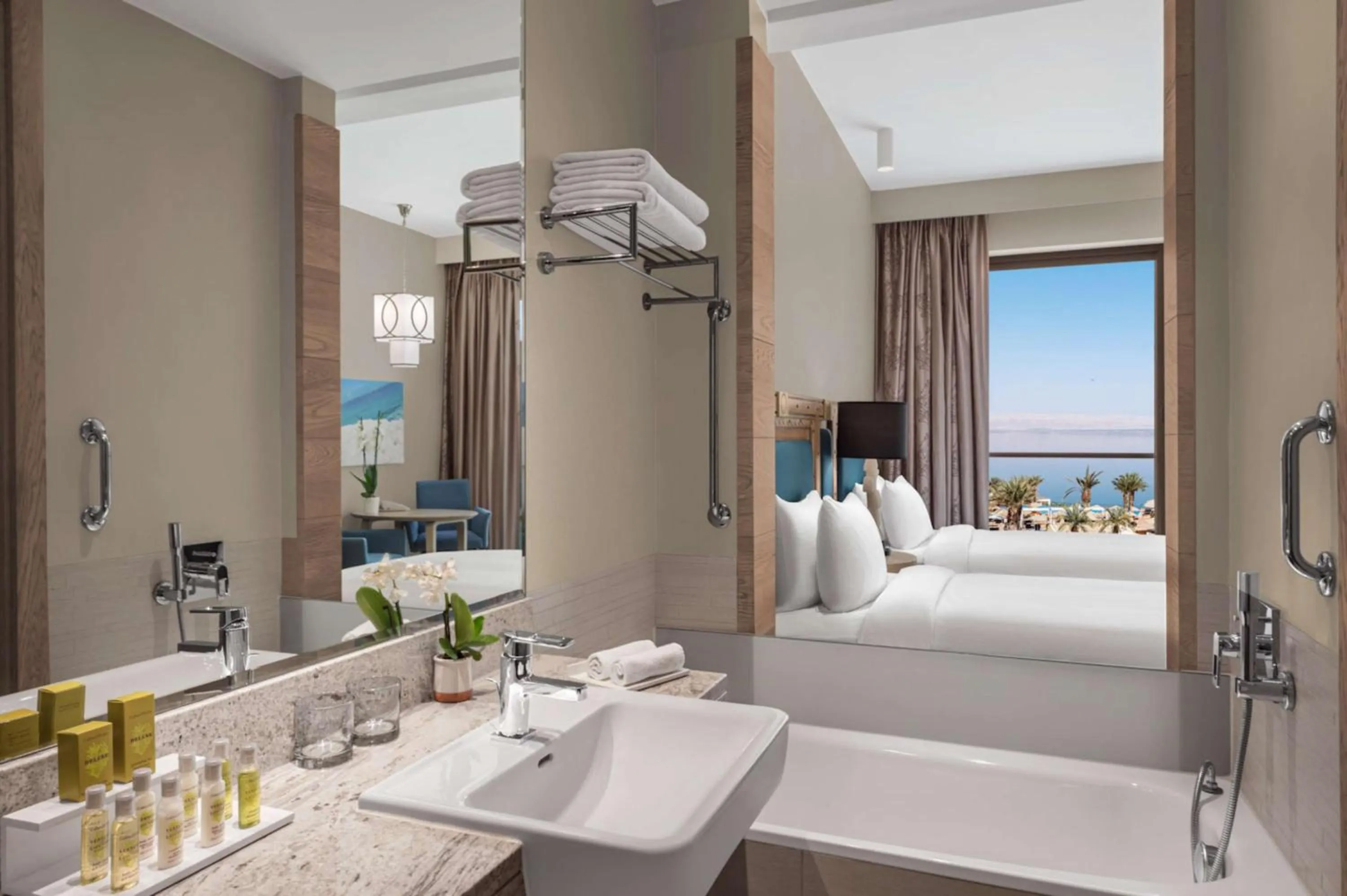 Bed in Hilton Dead Sea Resort & Spa