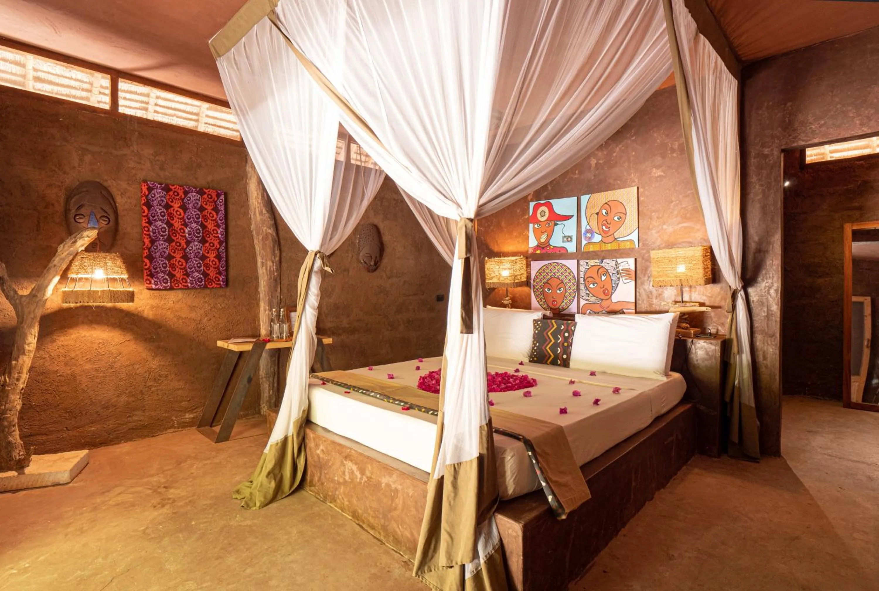 Bed in Mwezi Boutique Resort