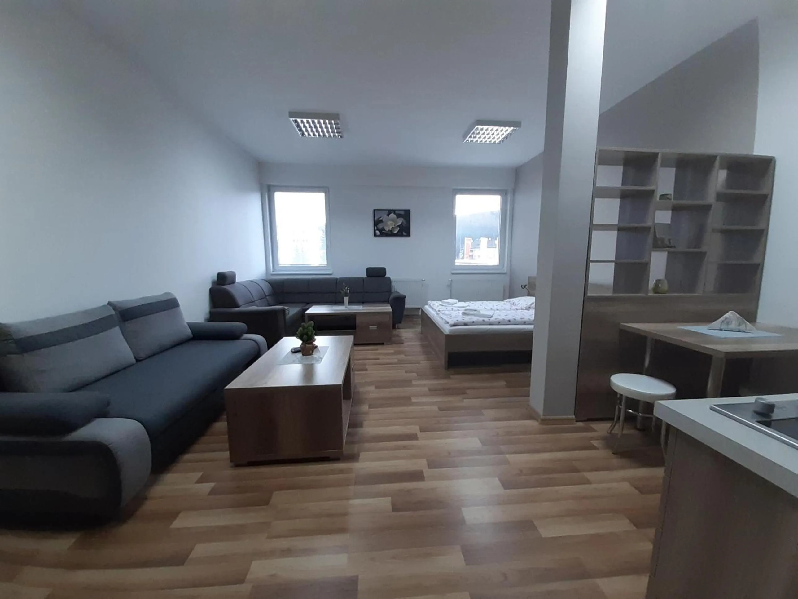 Living room, Bed in Apartments MODOM