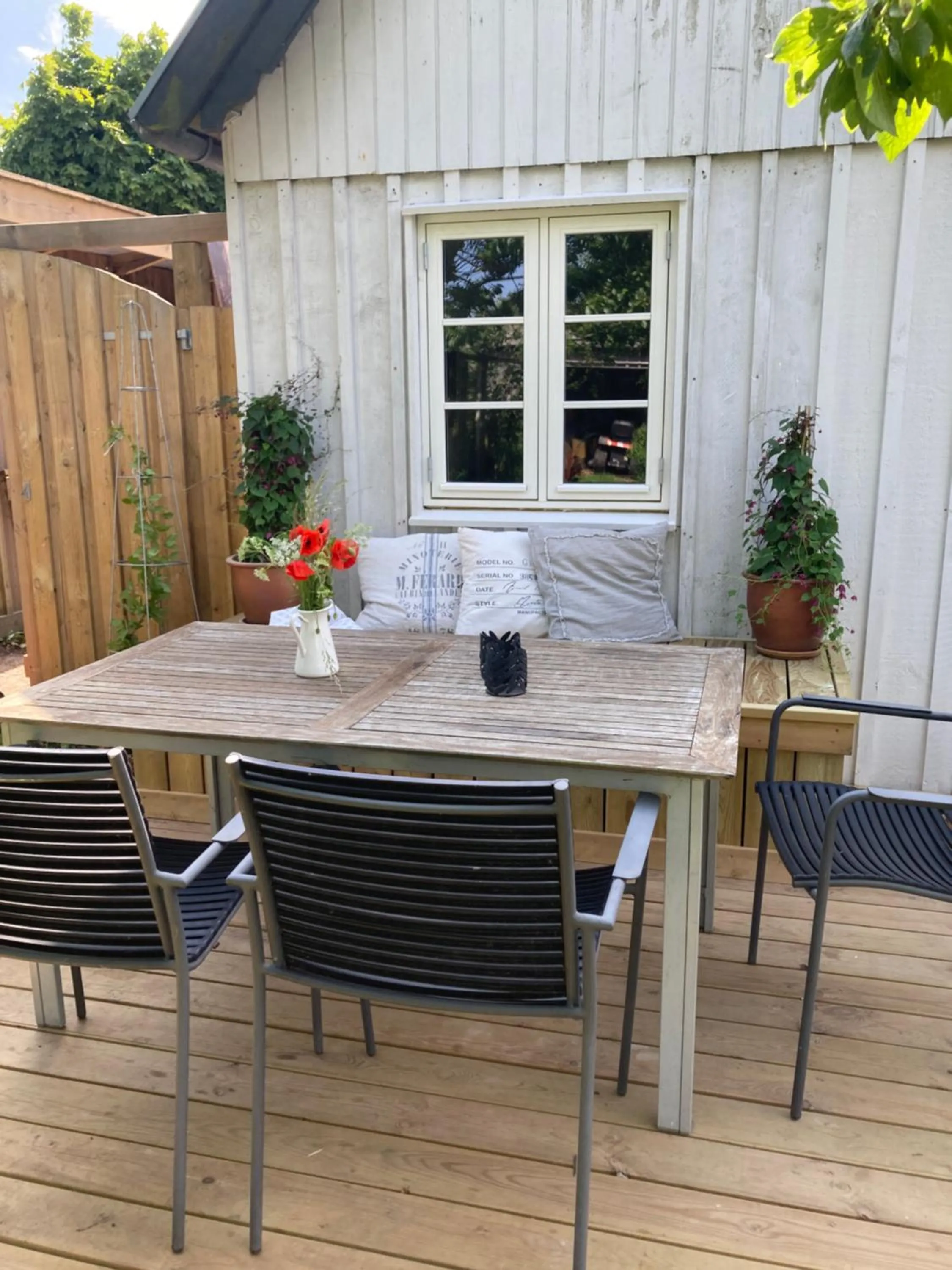 Patio in Marielyst B&B - Apartments