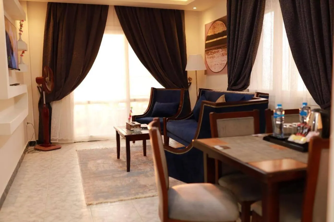 Seating area in Asafra Hotel Apartments