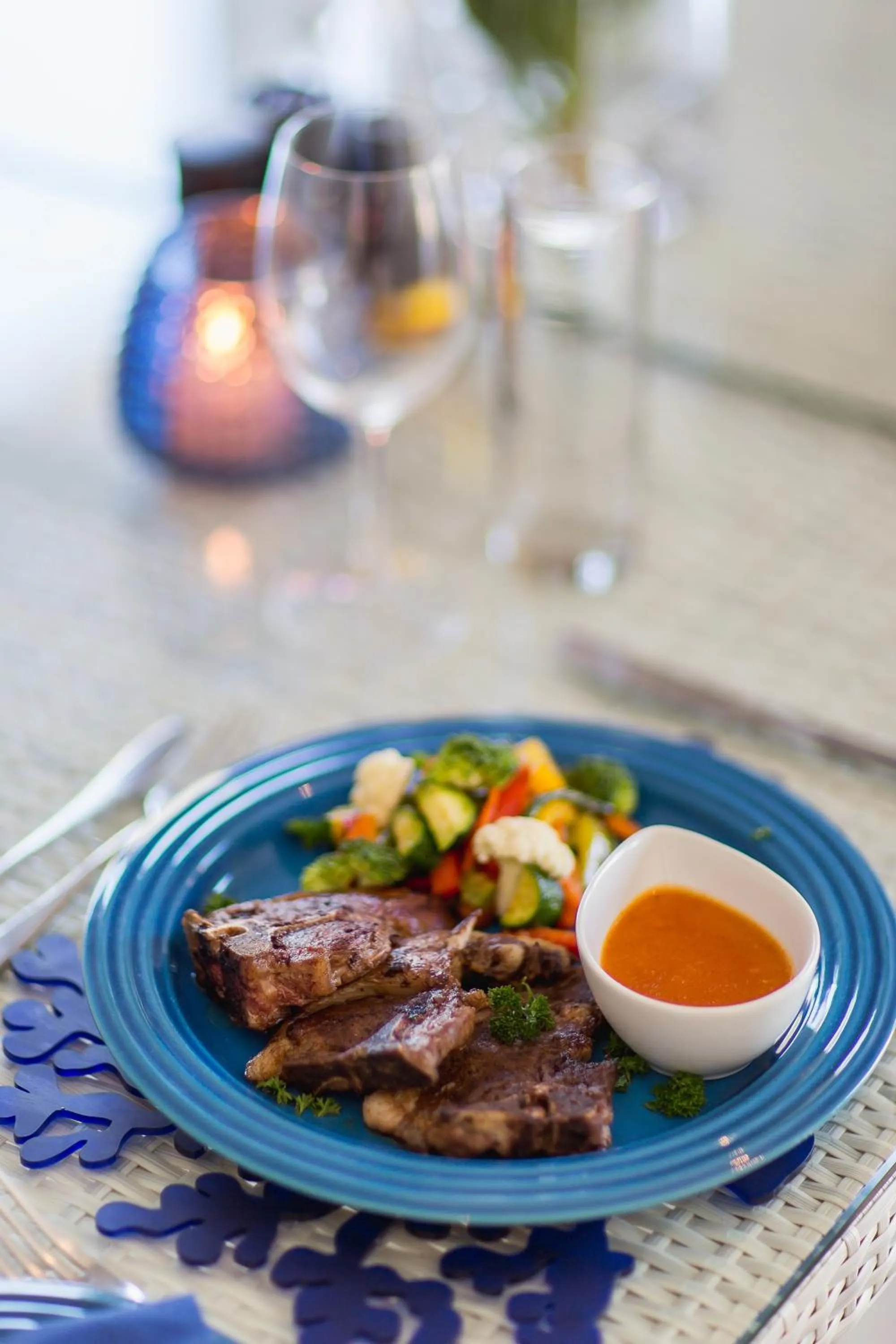 Dinner in Amanzi Island Boutique Hotel