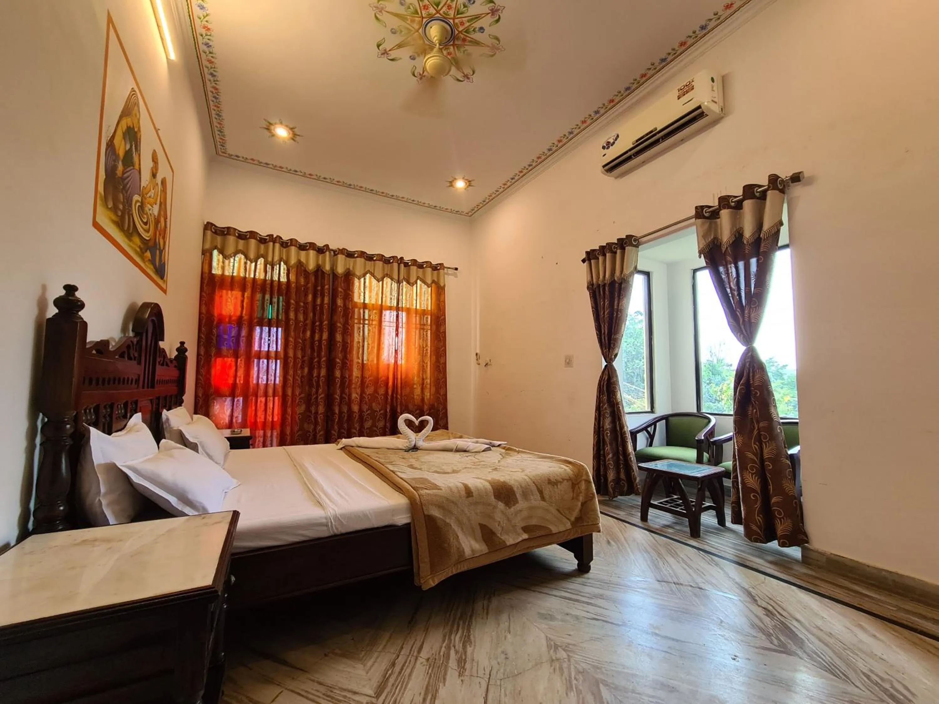 Photo of the whole room, Bed in Hotel Green Haveli - A Heritage and Hill View Hotel , Pushkar