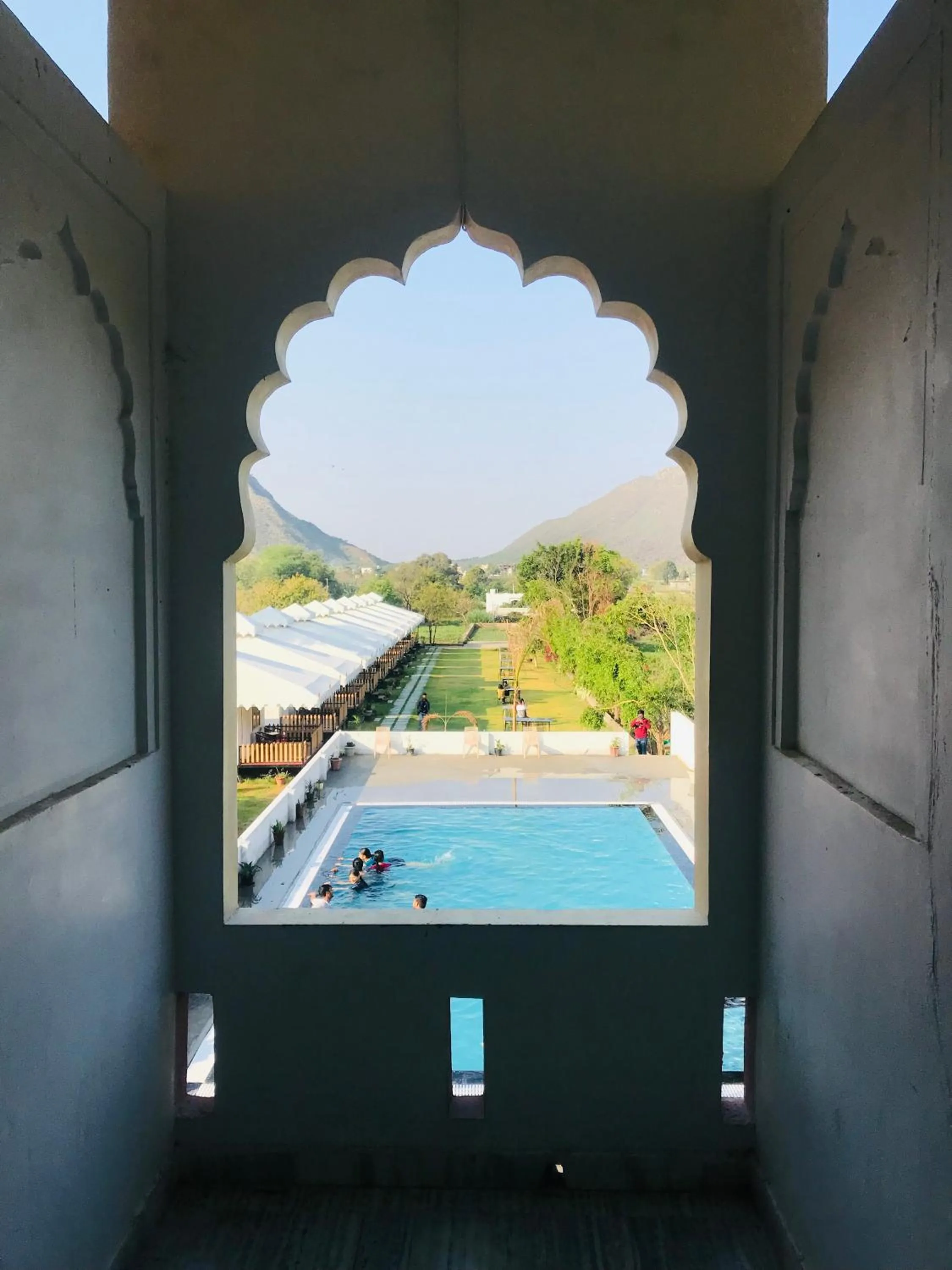Swimming pool in Hotel Green Haveli - A Heritage and Hill View Hotel , Pushkar