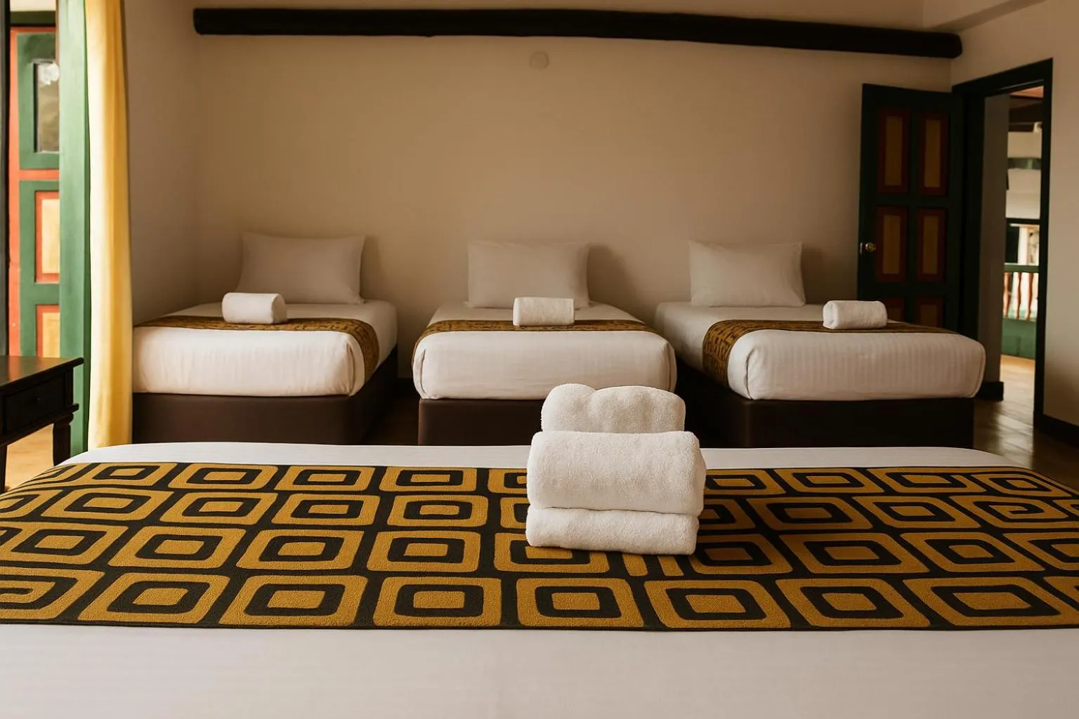 Bed in Mongui Plaza Hotel