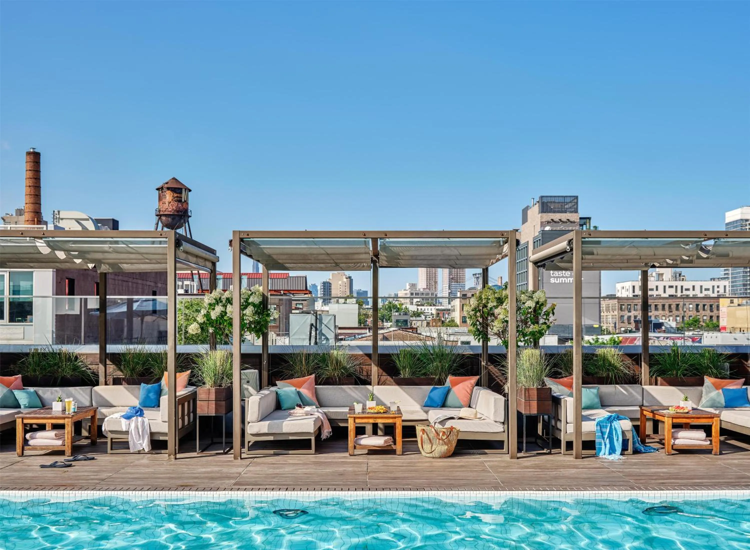 Pool view in The William Vale